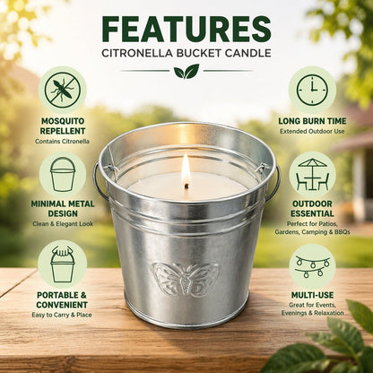 Citronella Bucket Candle – Outdoor Candles product detail image