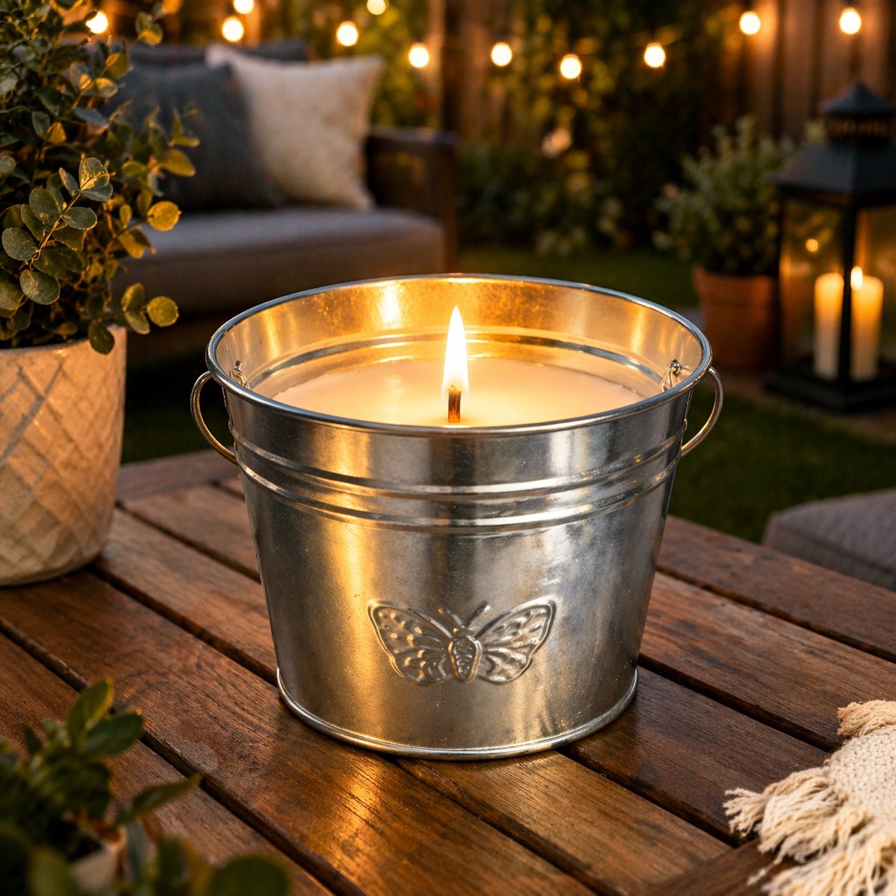 Citronella Bucket Candle – Outdoor Candles size and feature image
