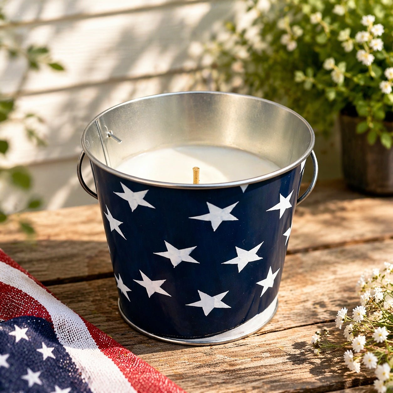 Citronella Bucket Candle – Outdoor Candles lifestyle use image