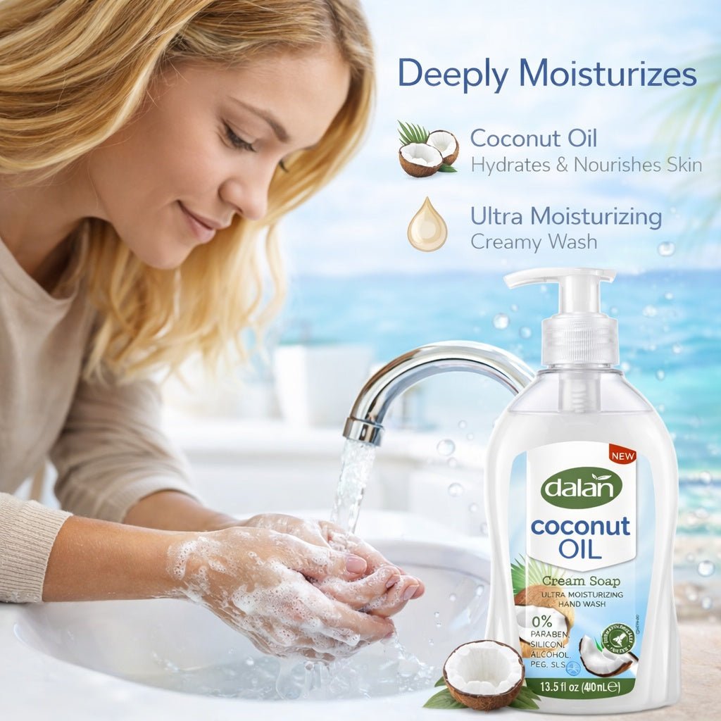 13.5 oz Coconut Oil Hand Soap – Ultra Moisturizing Cream Wash size and feature image