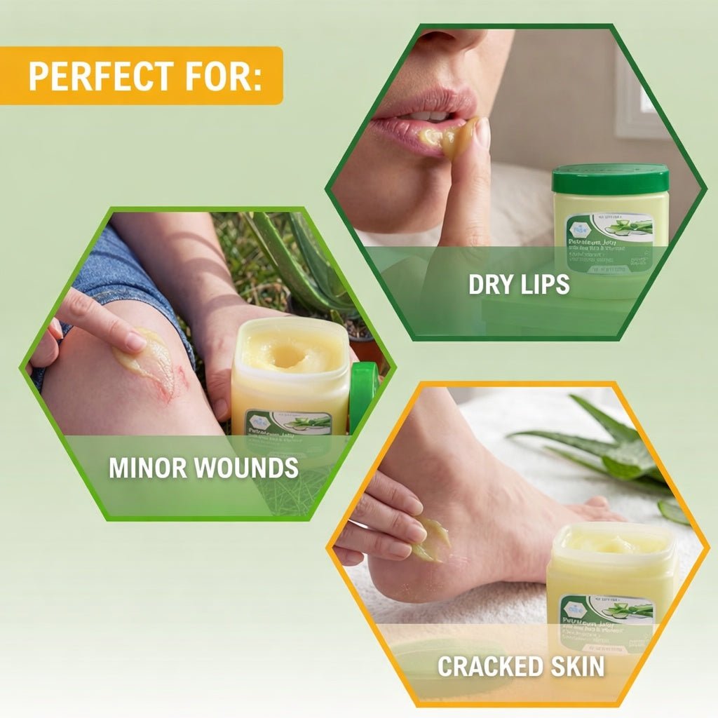 8 oz Petroleum Jelly with Aloe Vera & Vitamin E – Skin Protectant lifestyle use image