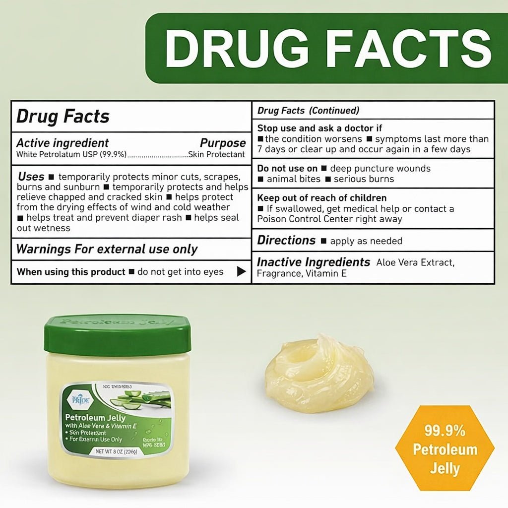 8 oz Petroleum Jelly with Aloe Vera & Vitamin E – Skin Protectant product image 6