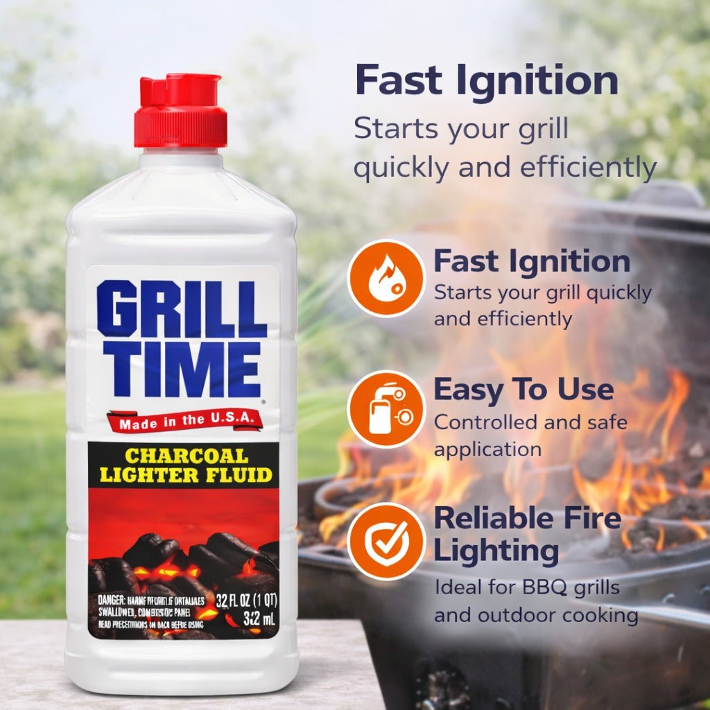 32 oz Charcoal Lighter Fluid – Fast Ignition Grill Starter BBQ Supplies product detail image