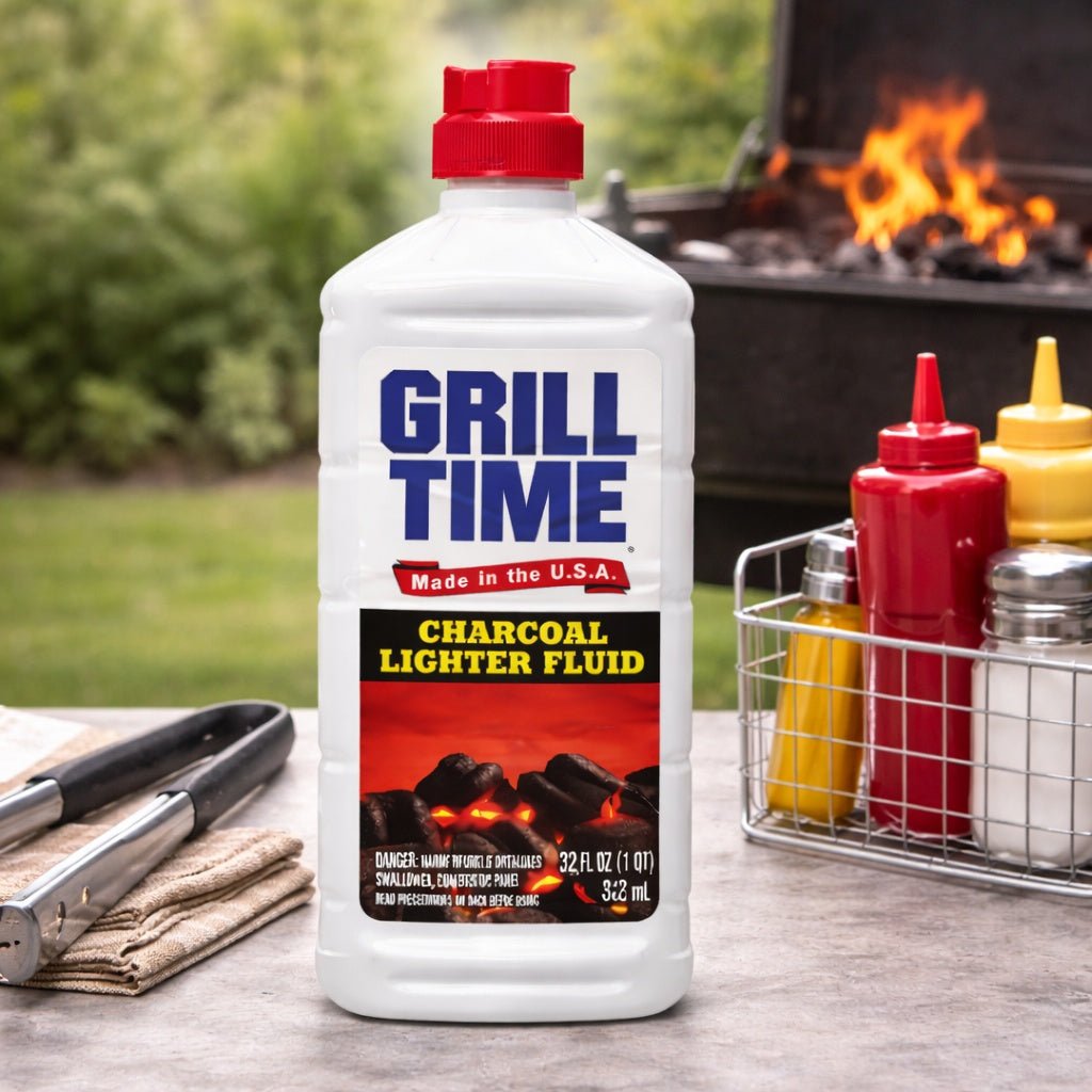 32 oz Charcoal Lighter Fluid – Fast Ignition Grill Starter BBQ Supplies lifestyle use image