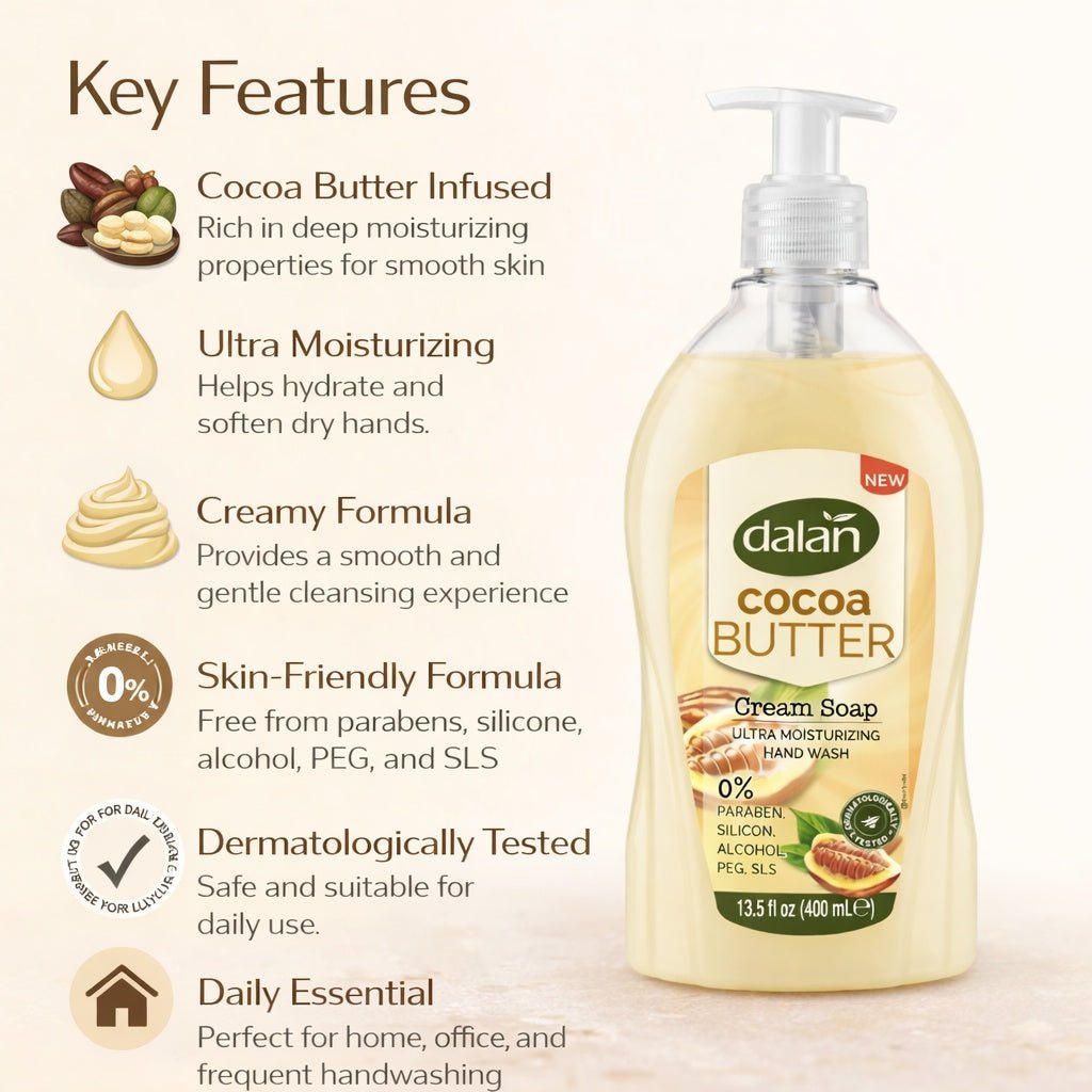 13.5 oz Cocoa Butter Hand Soap – Ultra Moisturizing Cream Wash product detail image
