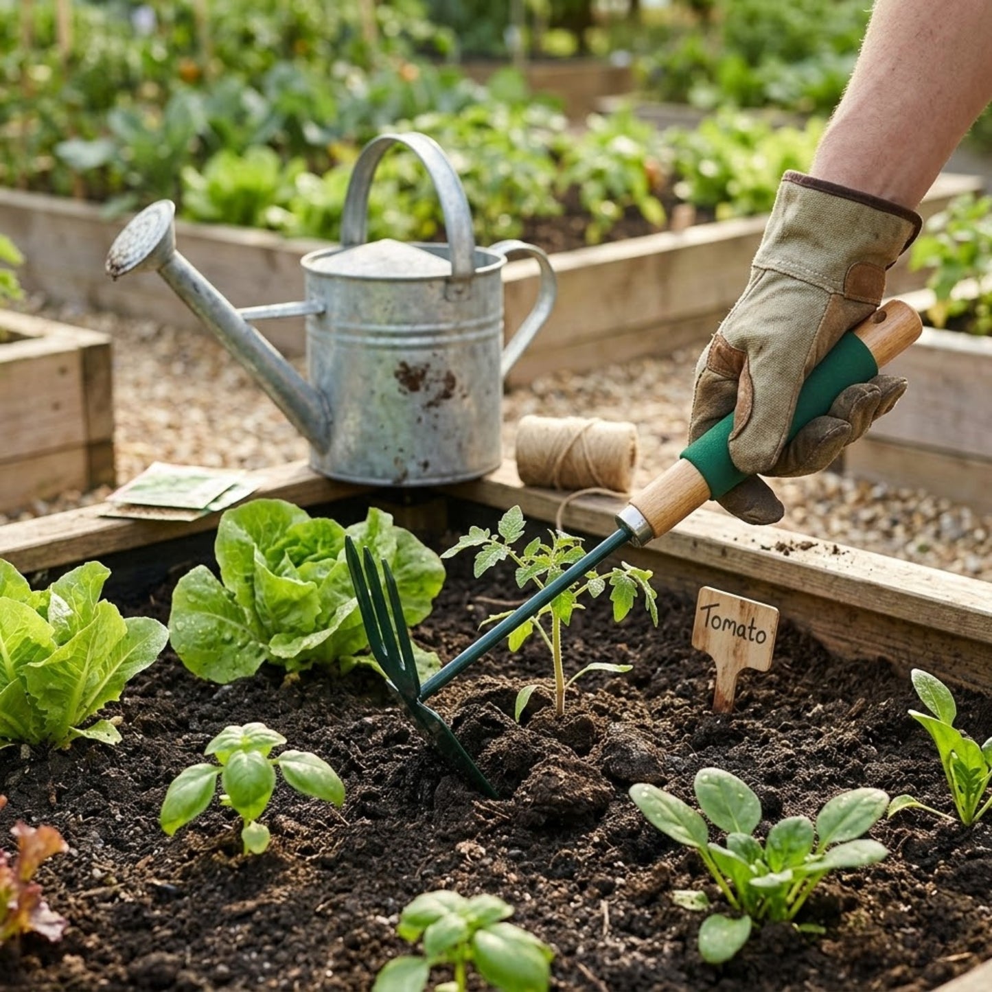 Dual Head Garden Hoe and Cultivator Hand Tool for Planting Garden tools size and feature image