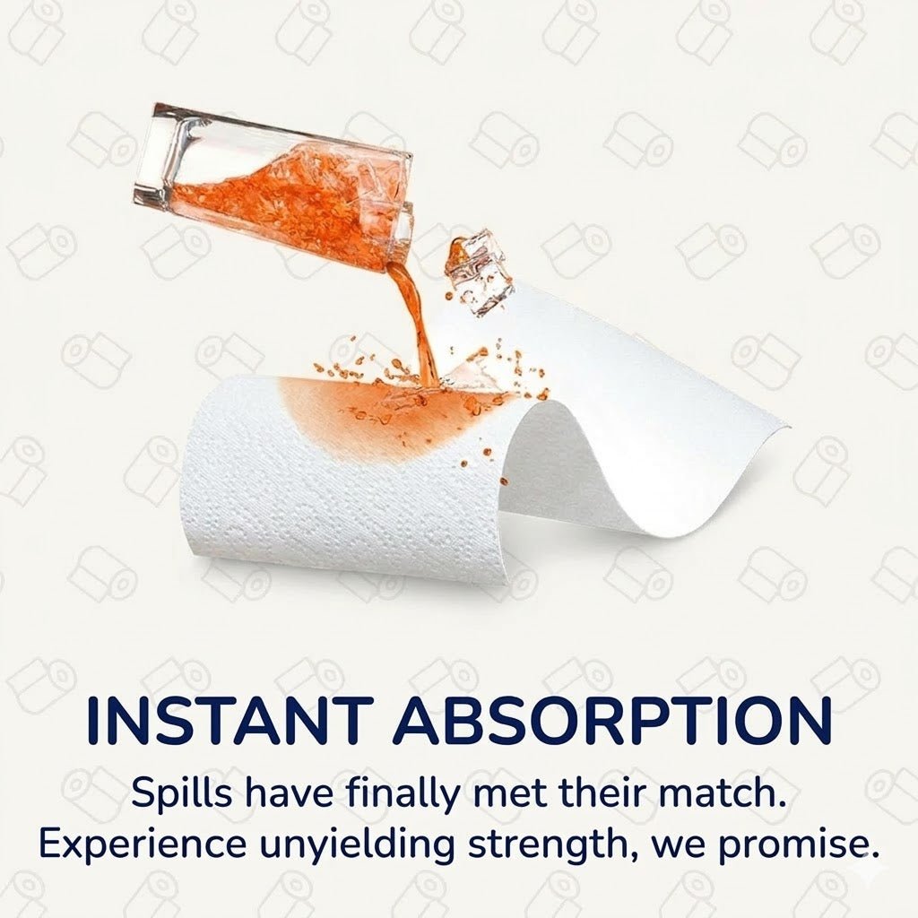 1 Roll Kitchen Roll Paper Towels Strong & Super Absorbent size and feature image