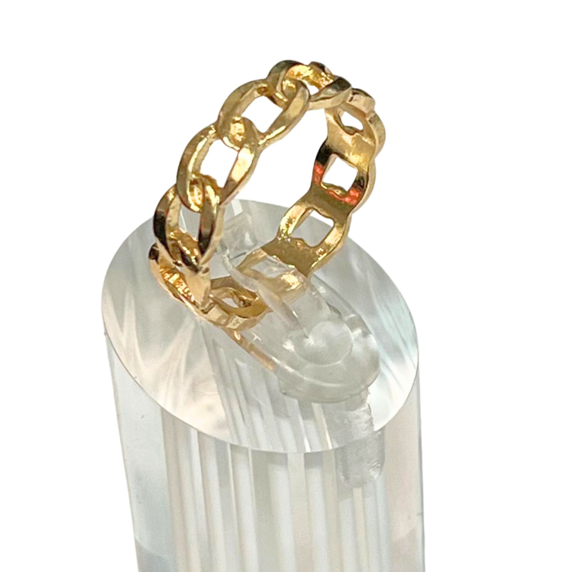 Gold Tone Chain Link Band Ring – US Size 9 Rings size and feature image