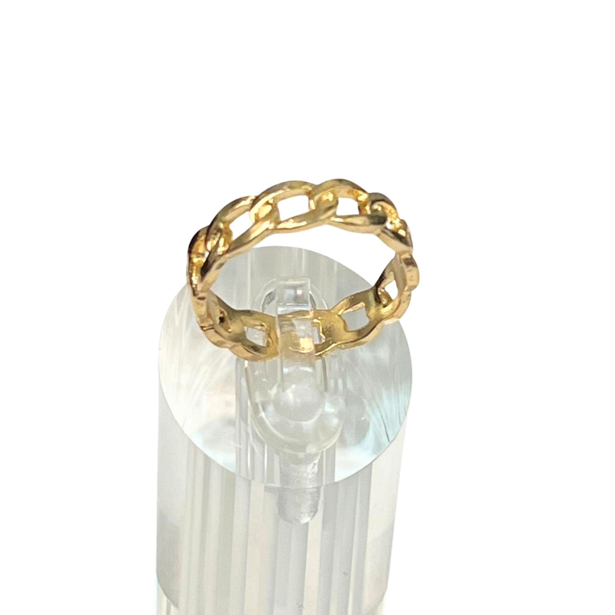 Gold Tone Chain Link Band Ring – US Size 9 Rings main product image