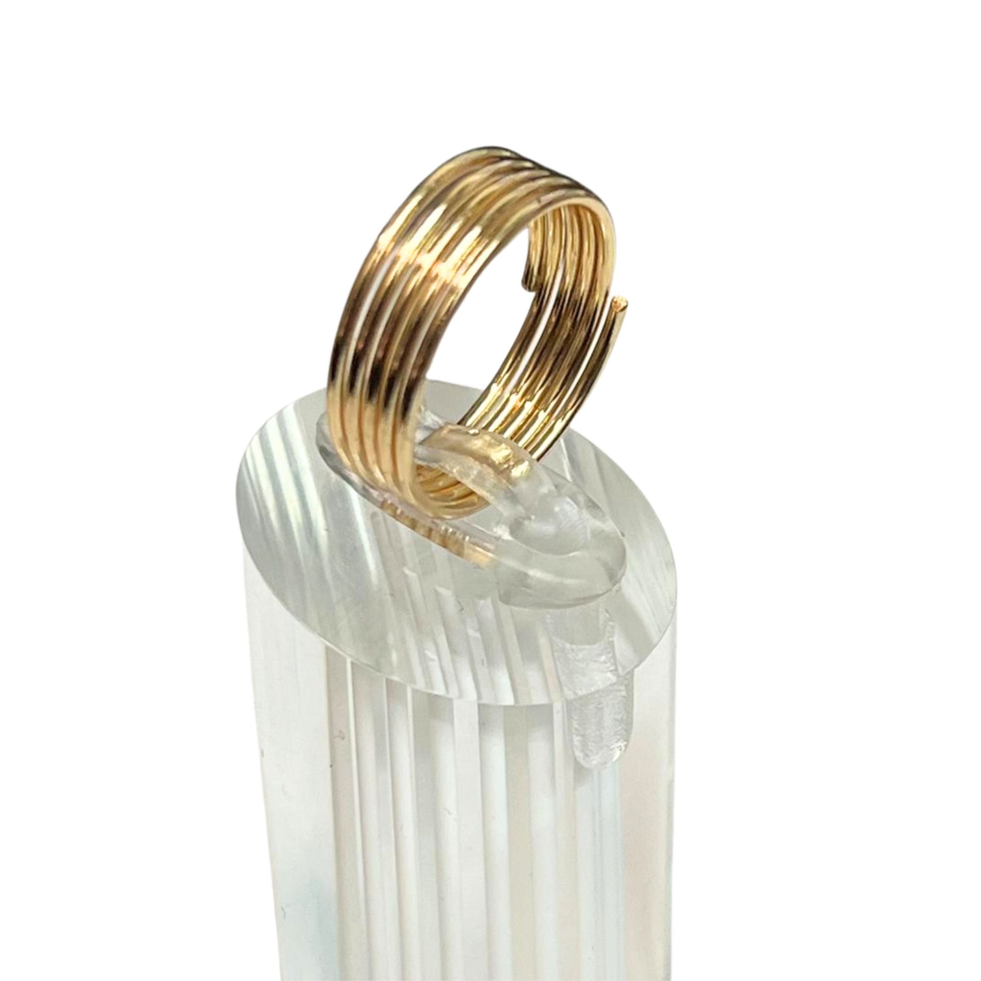 Gold Tone Multi Band Style Ring – US Size 5 Rings size and feature image