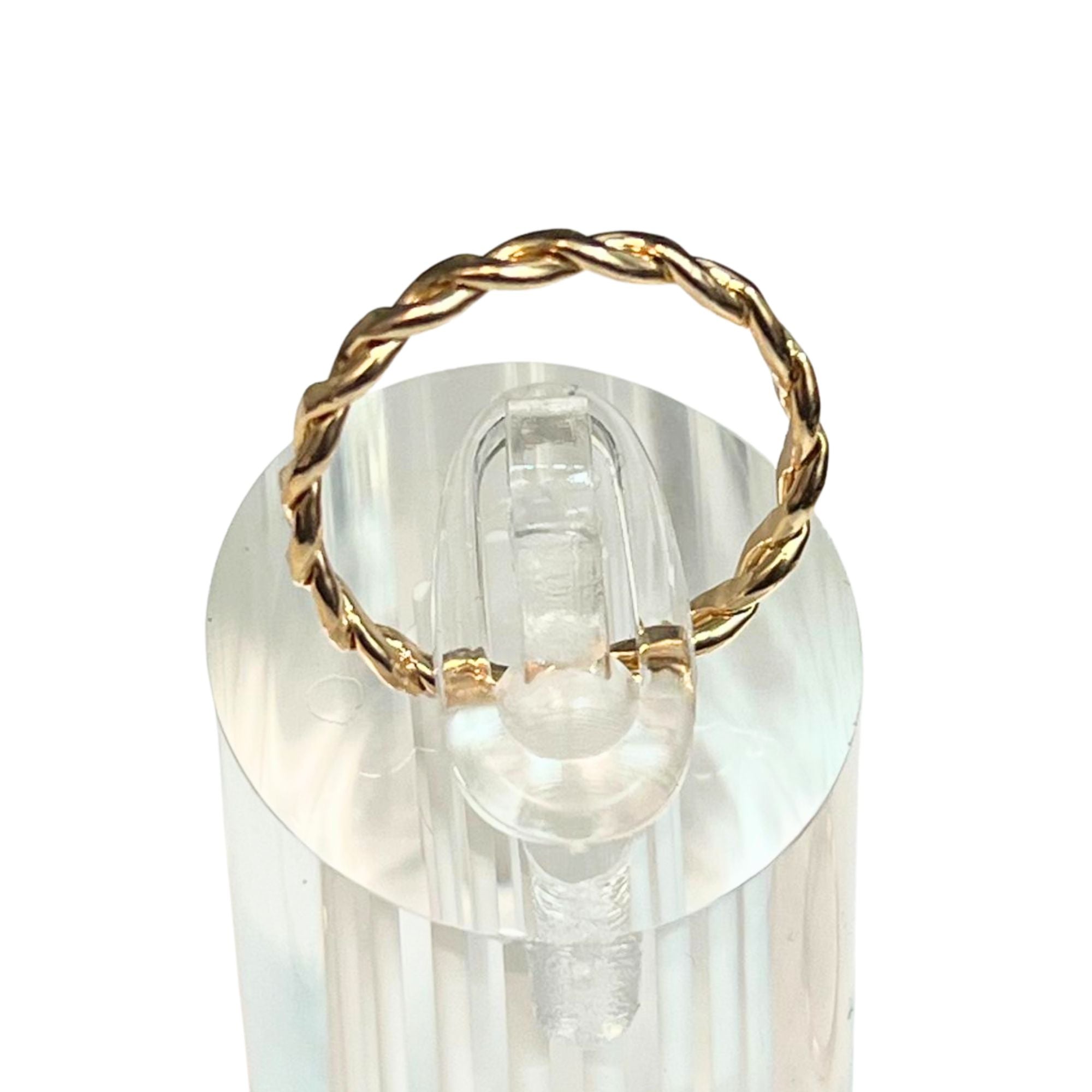 Gold Tone Twisted Band Ring – US Size 9 Rings main product image