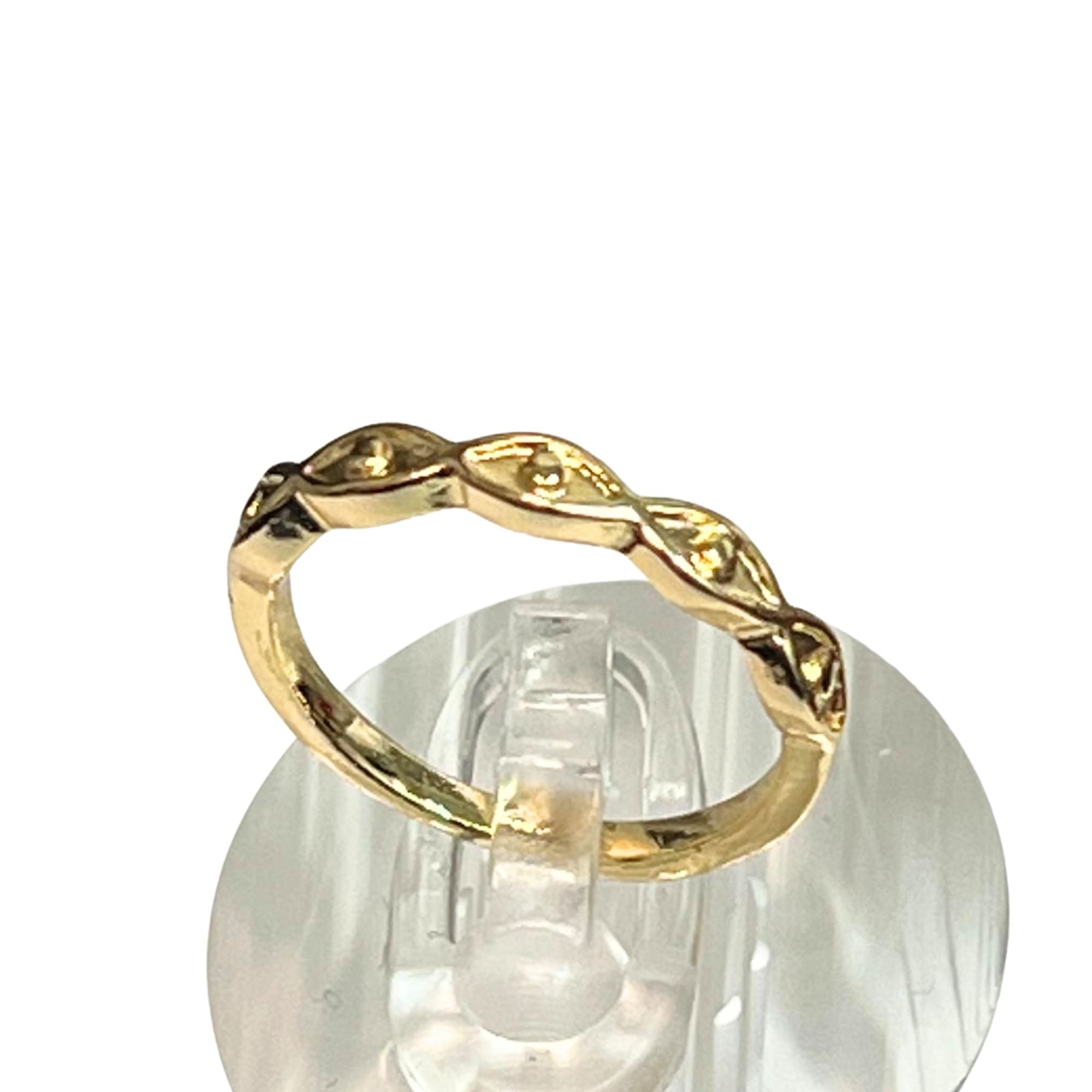 Gold Tone Patterned Band Ring – US Size 6 Rings main product image