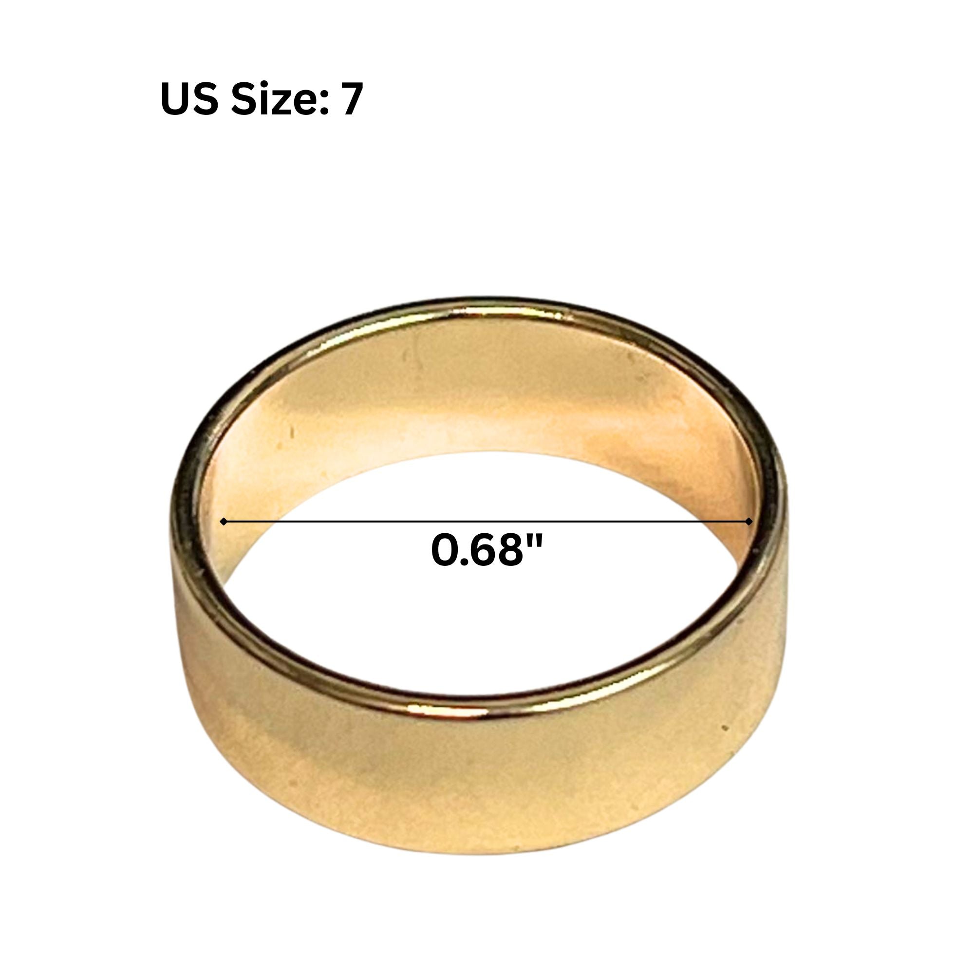 Gold Tone Classic Band Ring – US Size 7 Rings product detail image