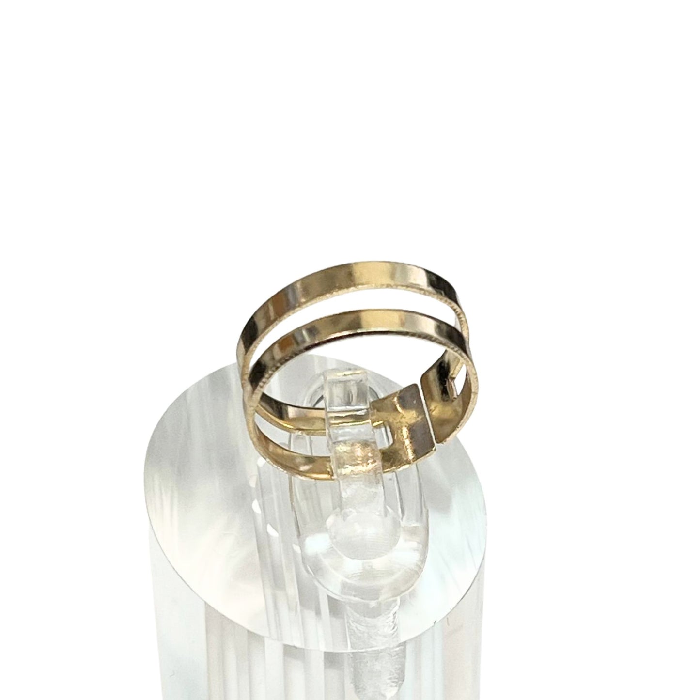 Double Band Open Cut Gold Tone Ring – US Size 4 Rings size and feature image