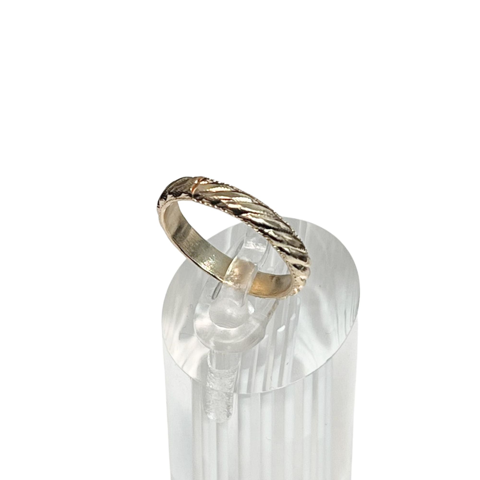 Twisted Texture Gold Tone Band Ring – US Size 6 Rings main product image