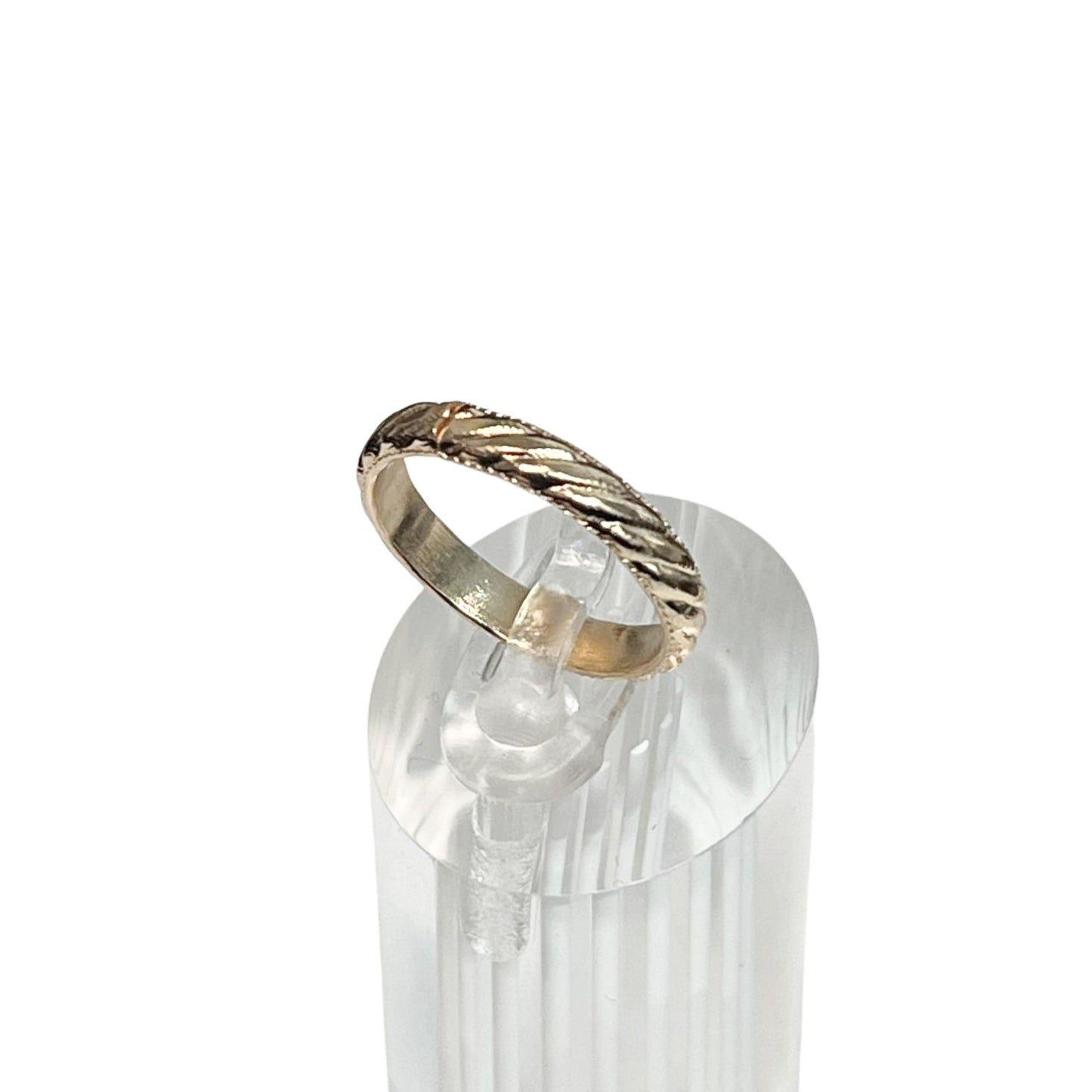 Twisted Texture Gold Tone Band Ring – US Size 6 Rings main product image
