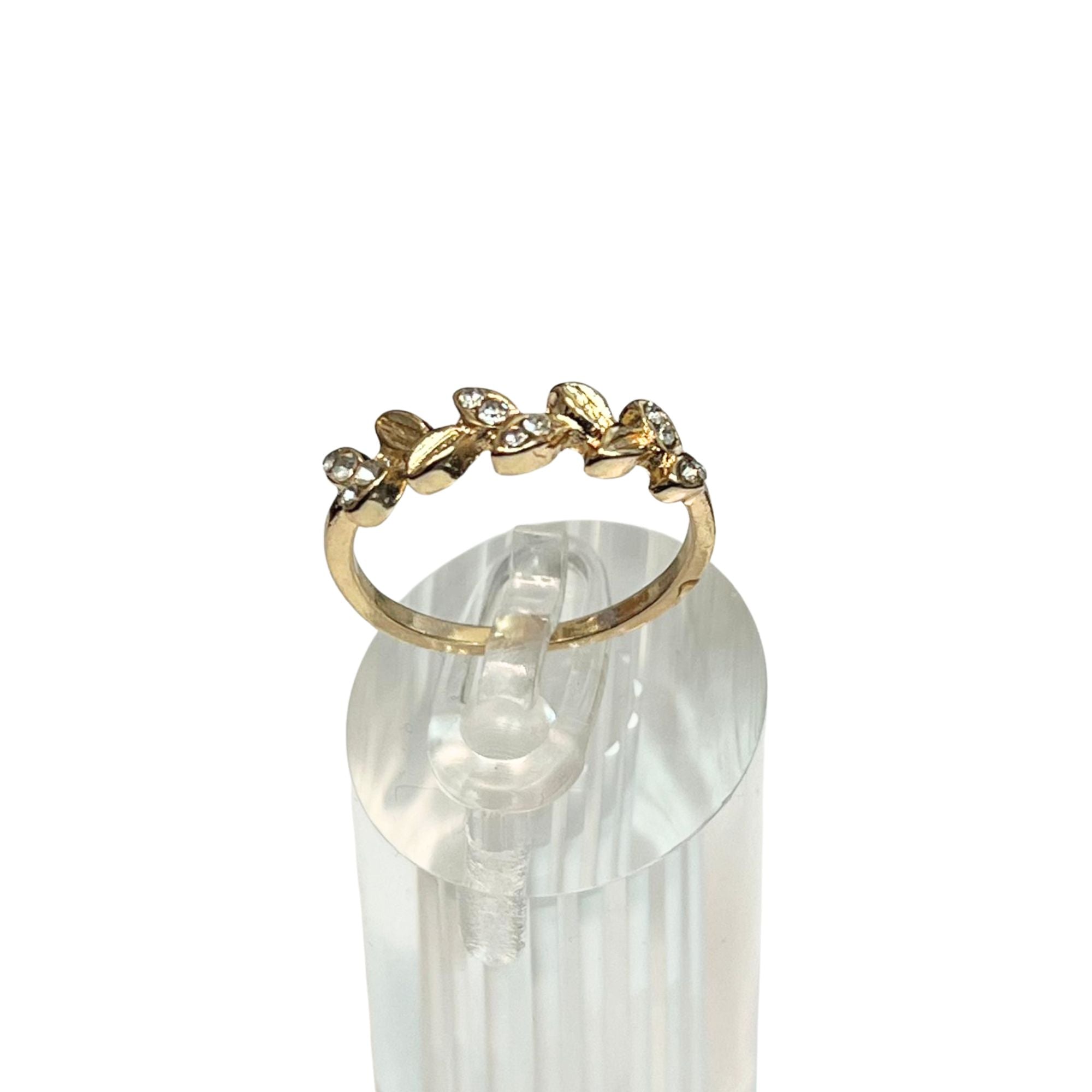 Gold Tone Leaf Accent Ring – US Size 11 Rings main product image