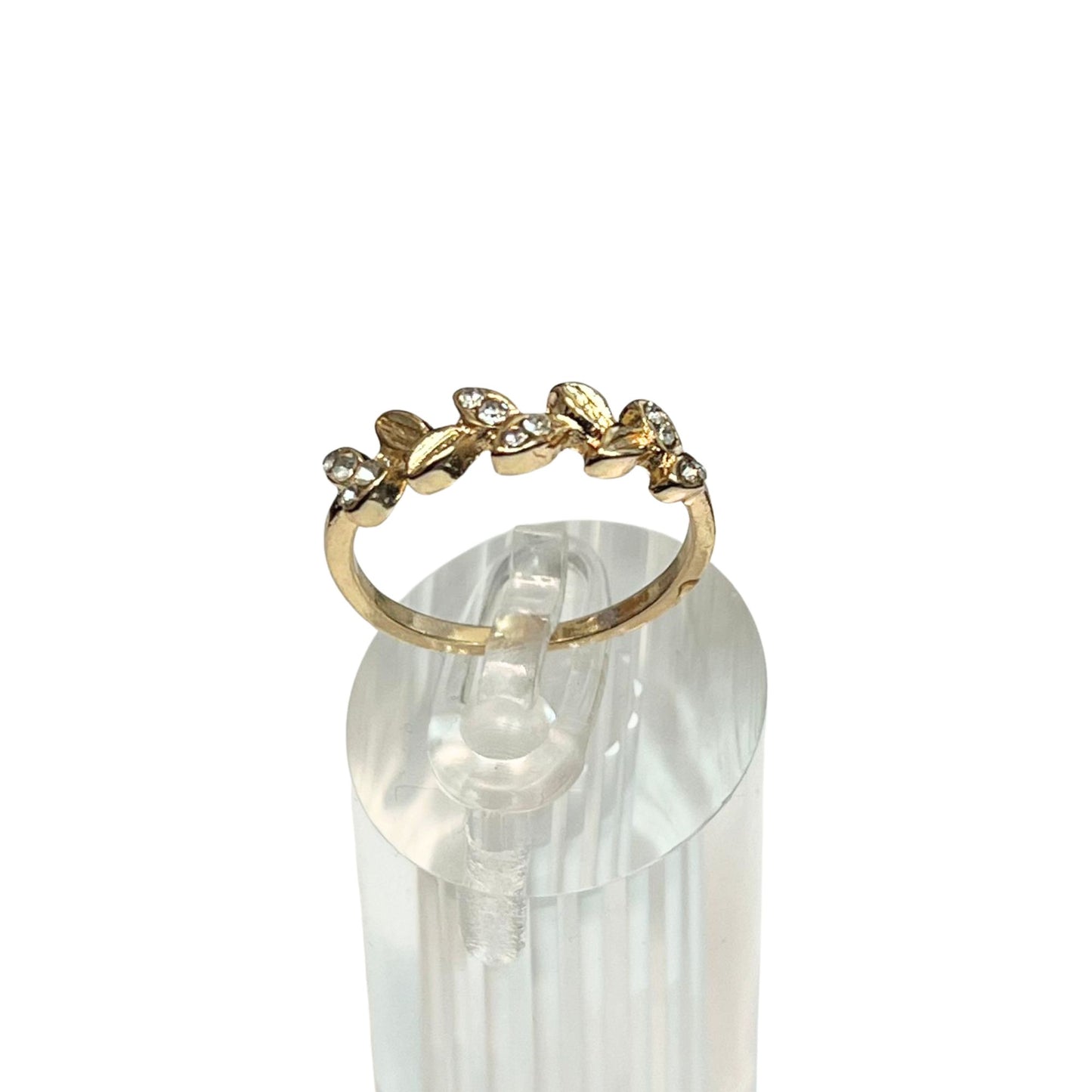 Gold Tone Leaf Accent Ring – US Size 11 Rings main product image