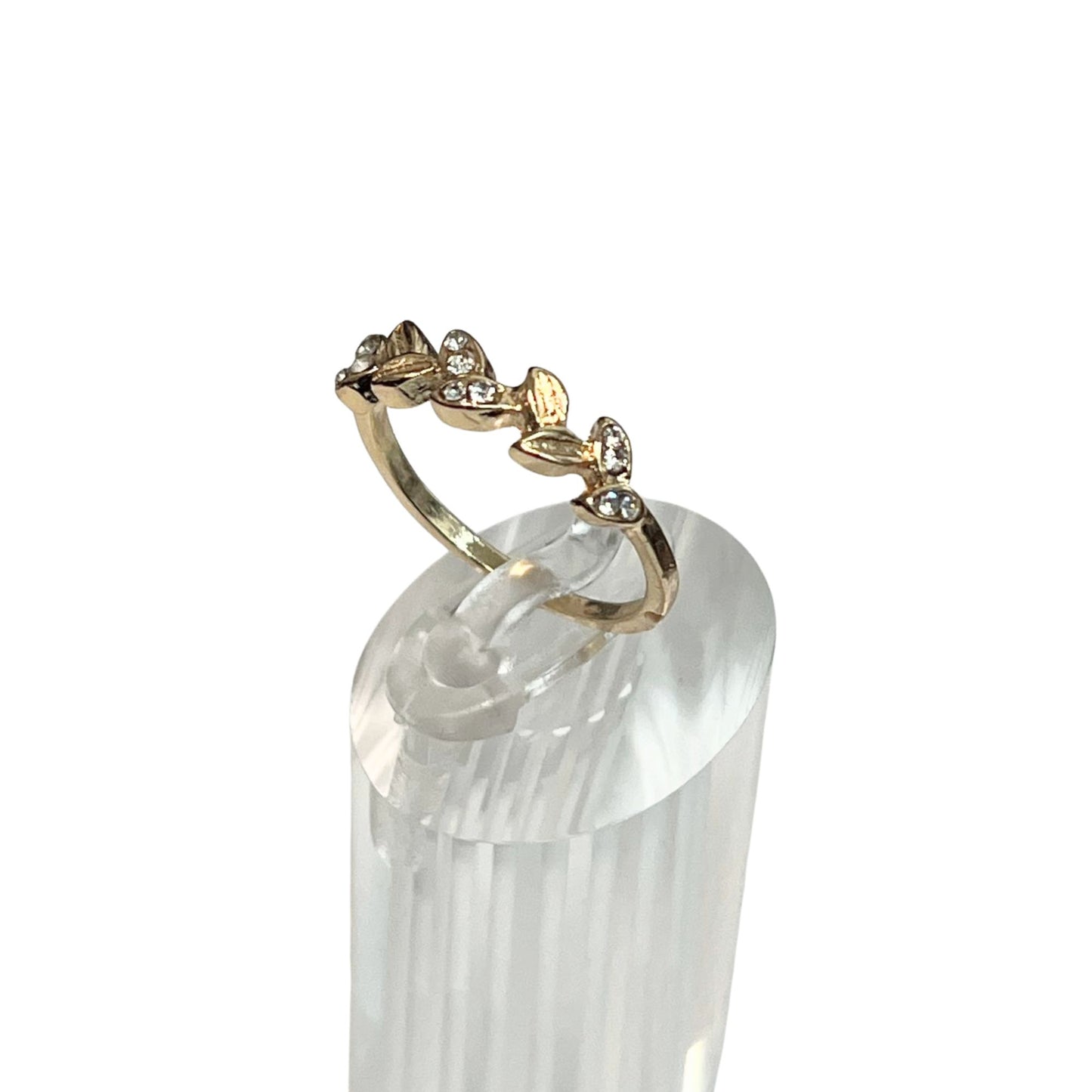 Gold Tone Leaf Accent Ring – US Size 11 Rings size and feature image