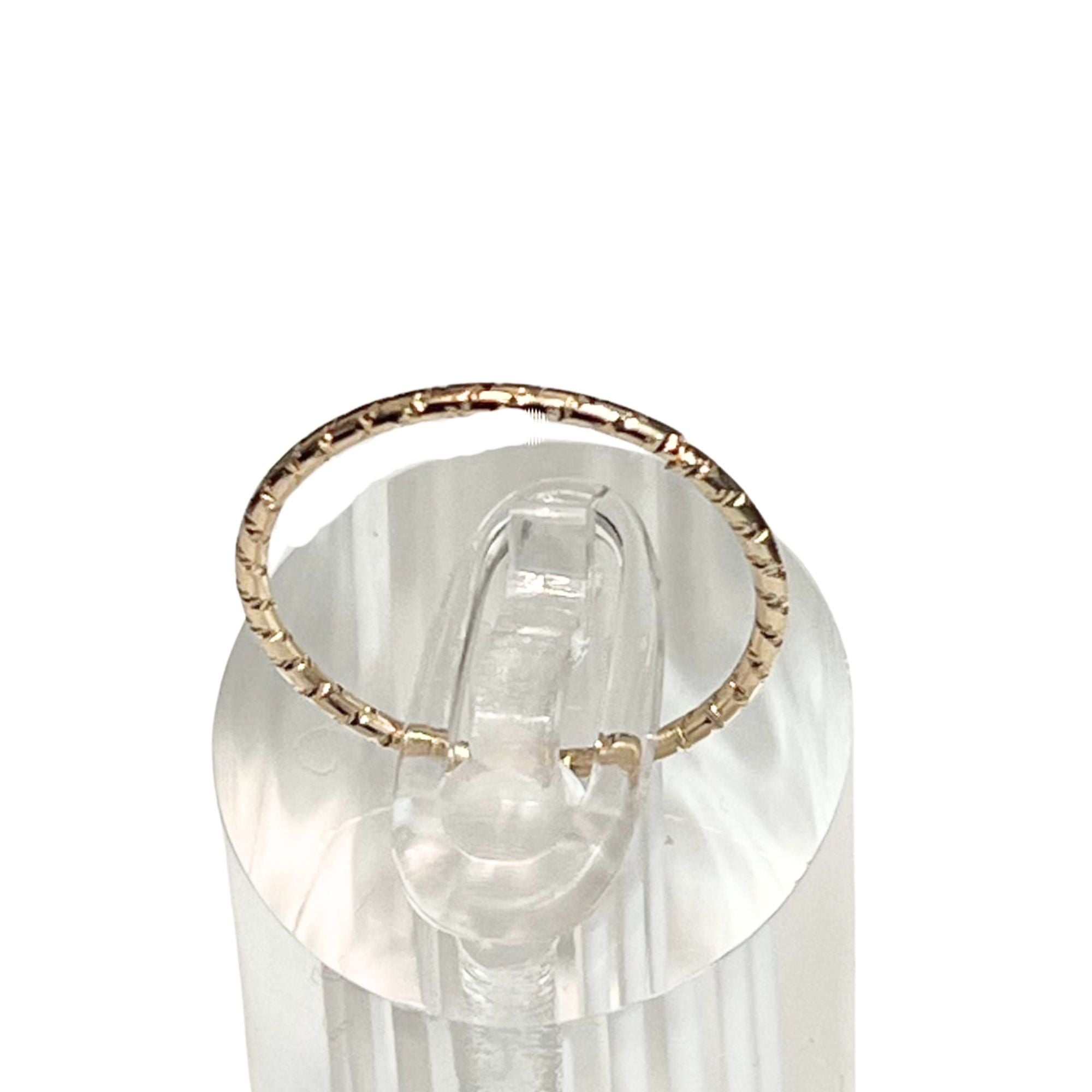 Gold Tone Textured Stacking Ring US Size 7 Jewelry Rings main product image
