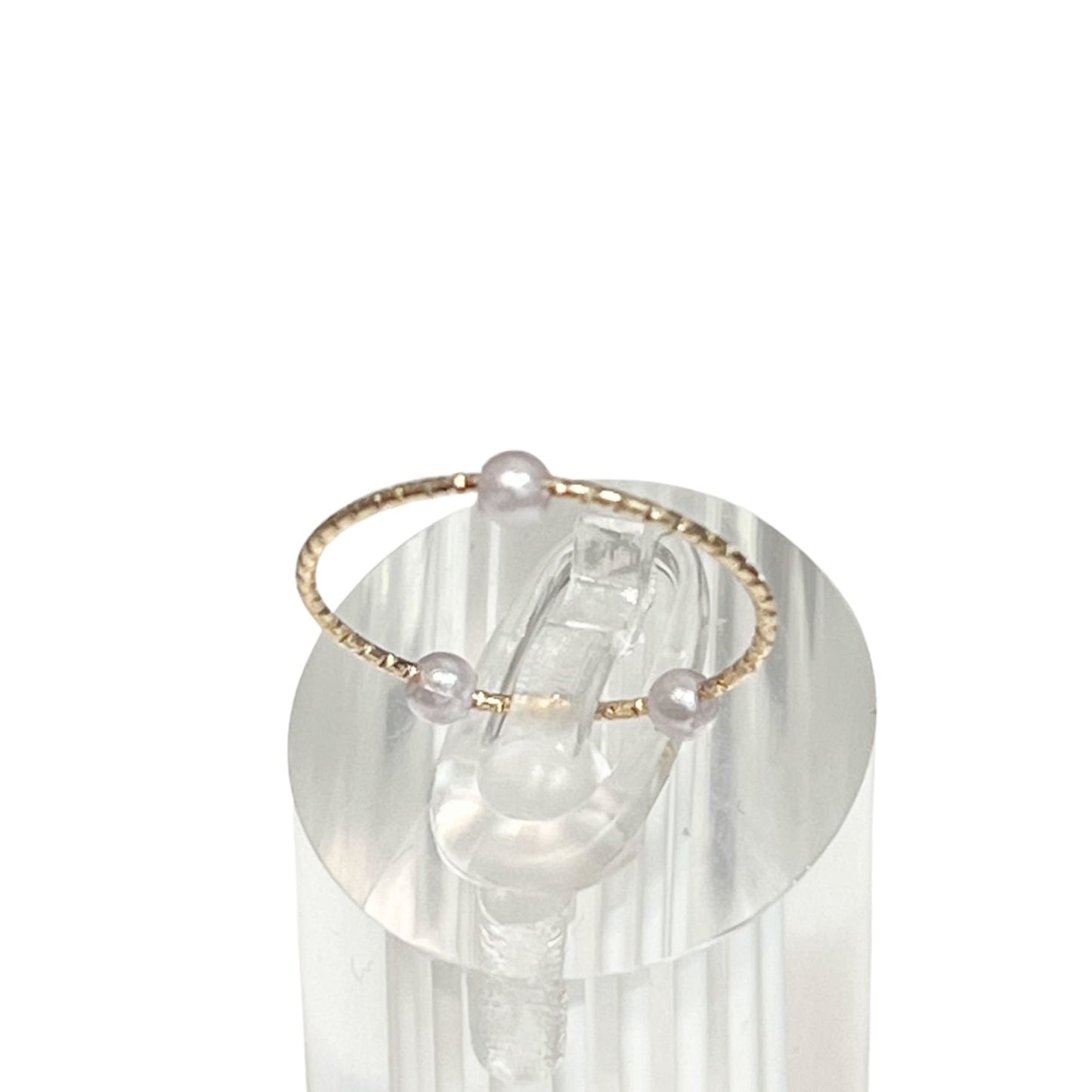 Gold Beaded Accent Ring – US Size 8 Jewelry Rings main product image
