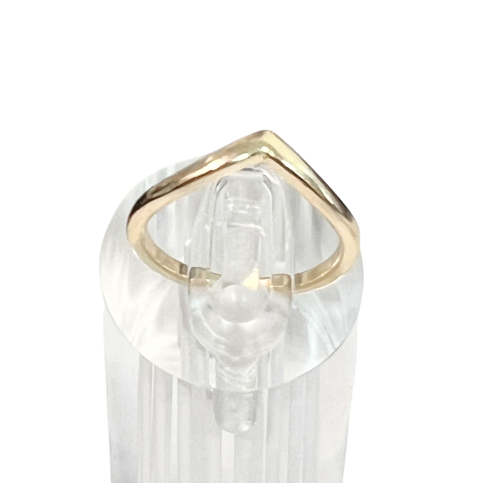 Gold Tone Chevron V Shape Ring US Size 7 Jewelry Rings main product image