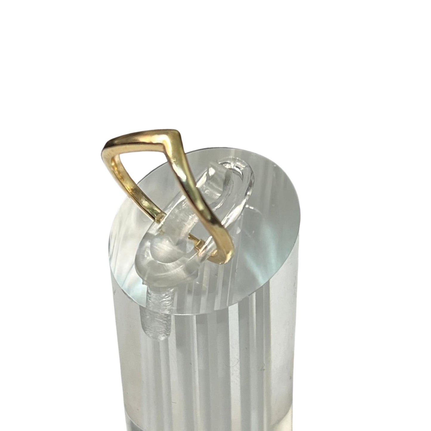 Gold Tone Chevron V Shape Ring US Size 7 Jewelry Rings size and feature image