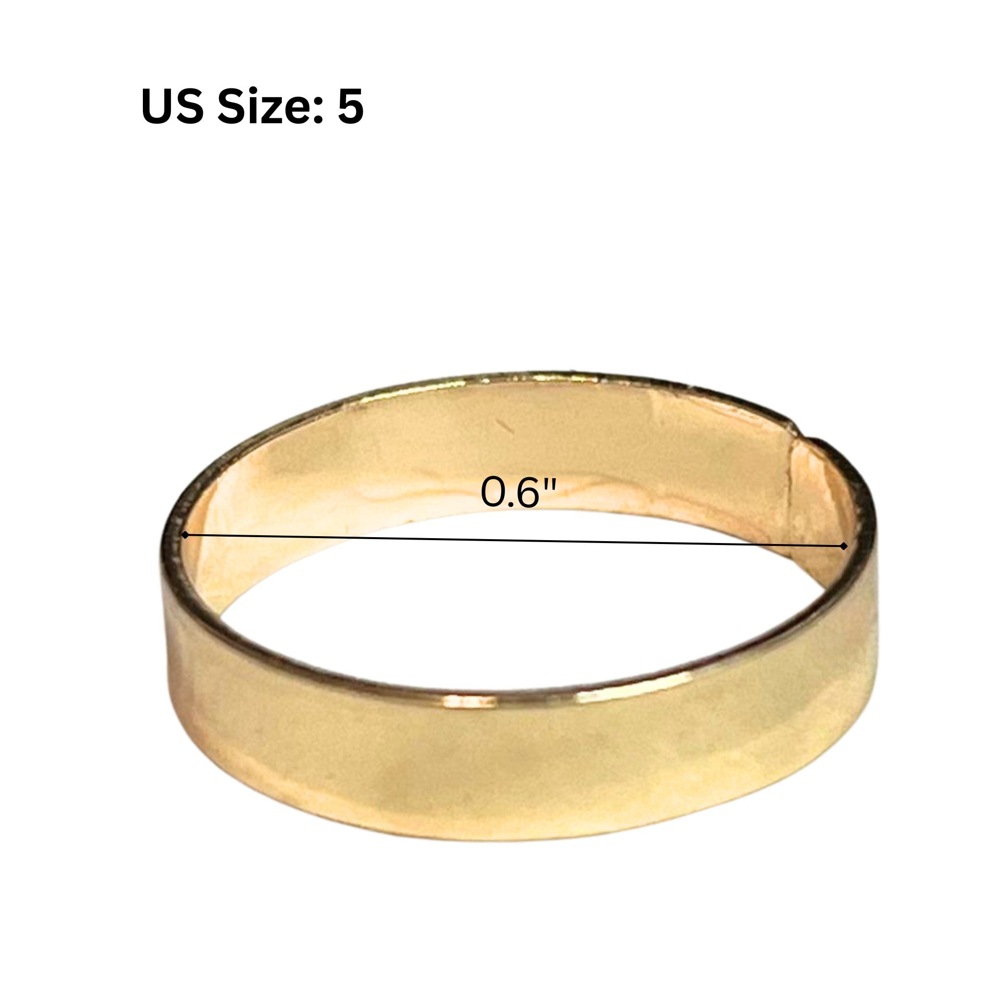 Simple Gold Band Ring – US Size 5 Fashion Ring Rings product detail image