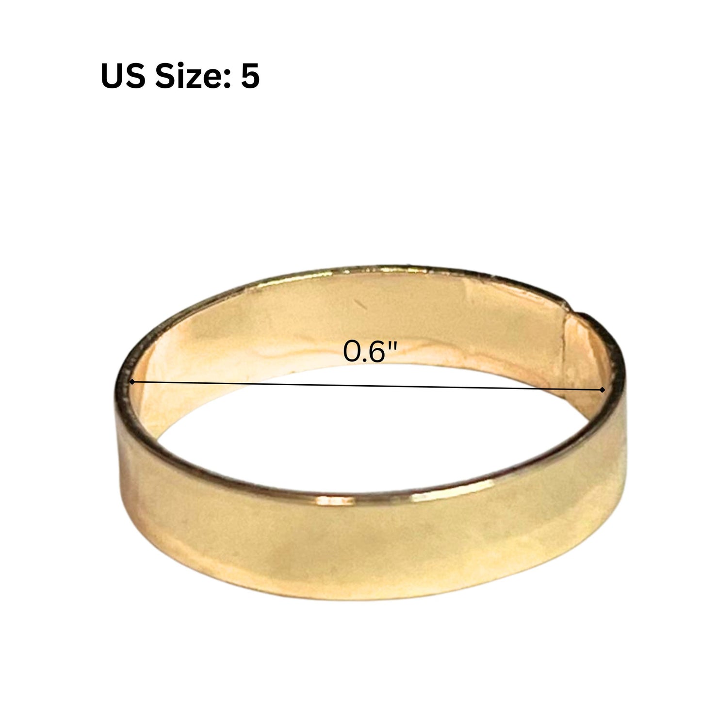 Simple Gold Band Ring – US Size 5 Fashion Ring Rings product detail image