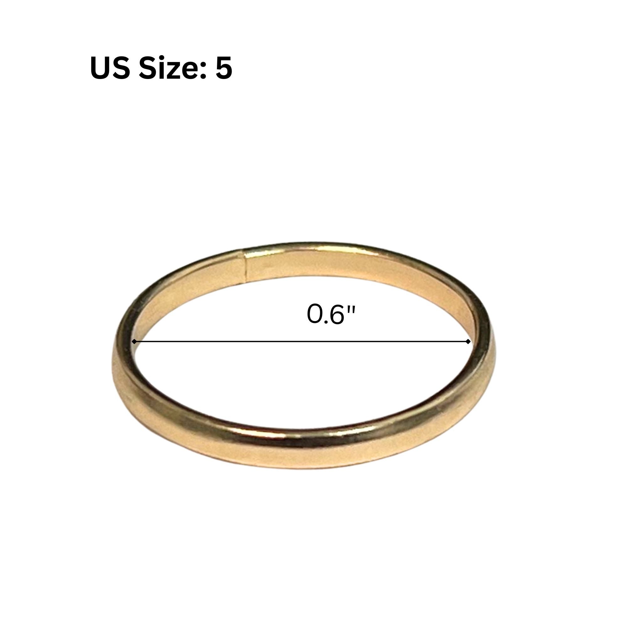 Thin Gold Tone Fashion Ring – US Size 5 Rings product detail image