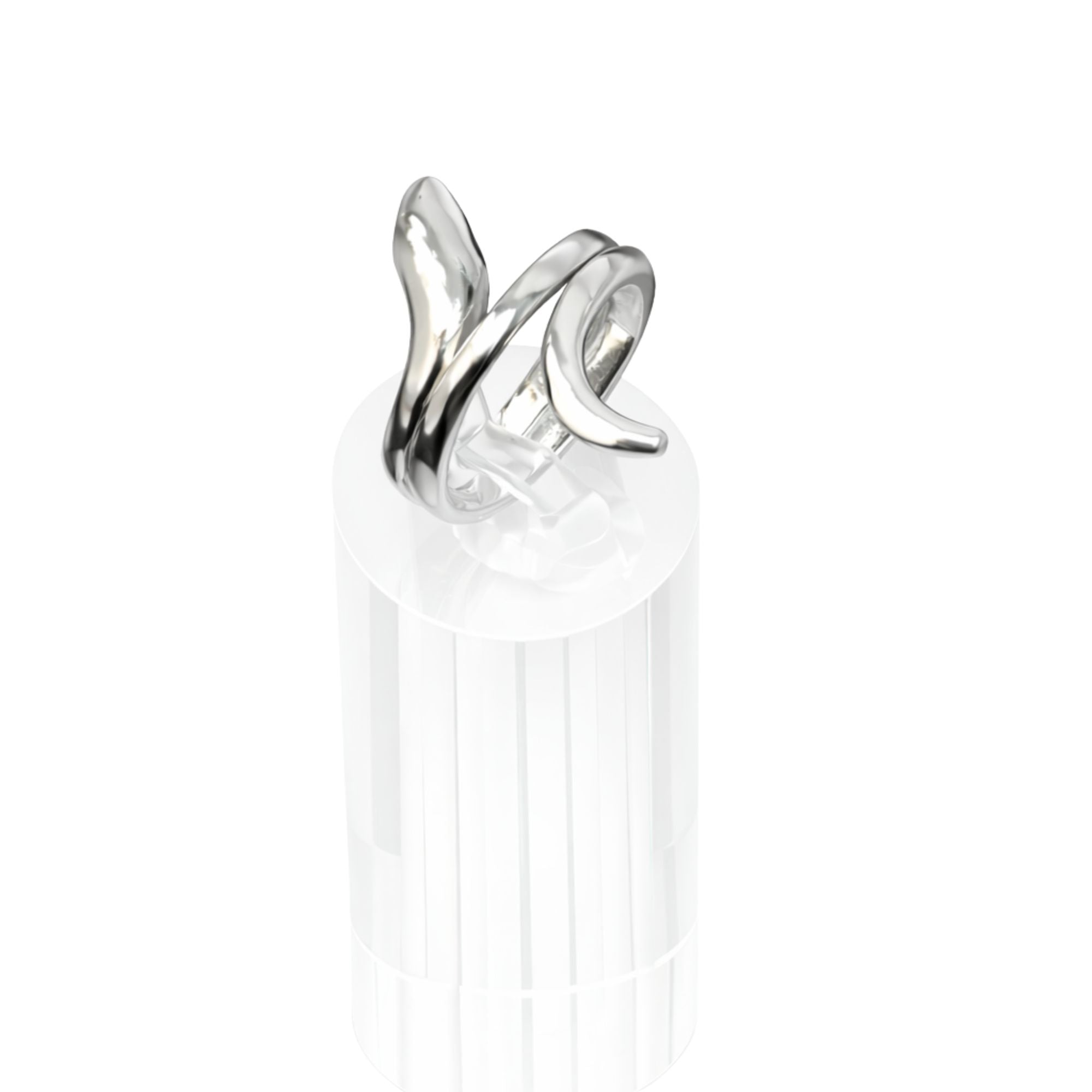 Silver Tone Wrap Spiral Ring Size 8.5 main product image