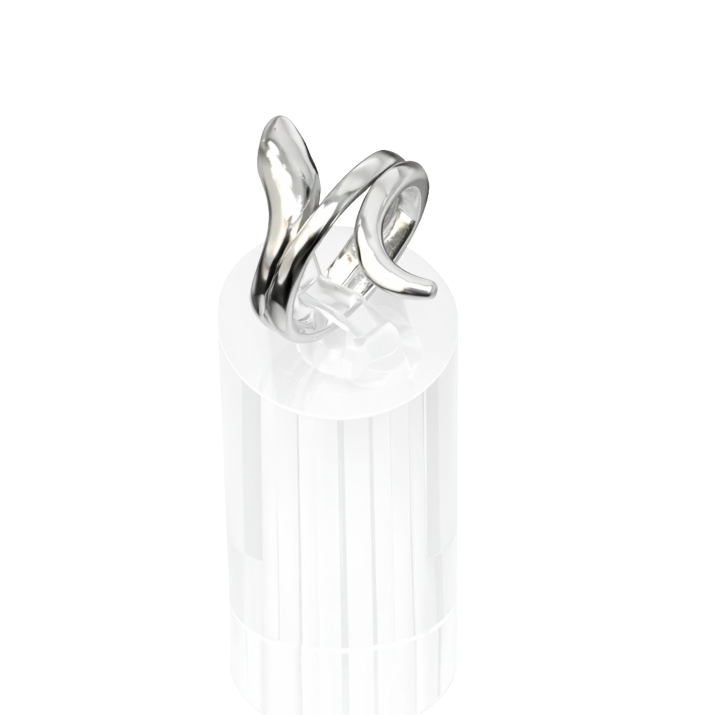 Silver Tone Wrap Spiral Ring Size 8.5 main product image