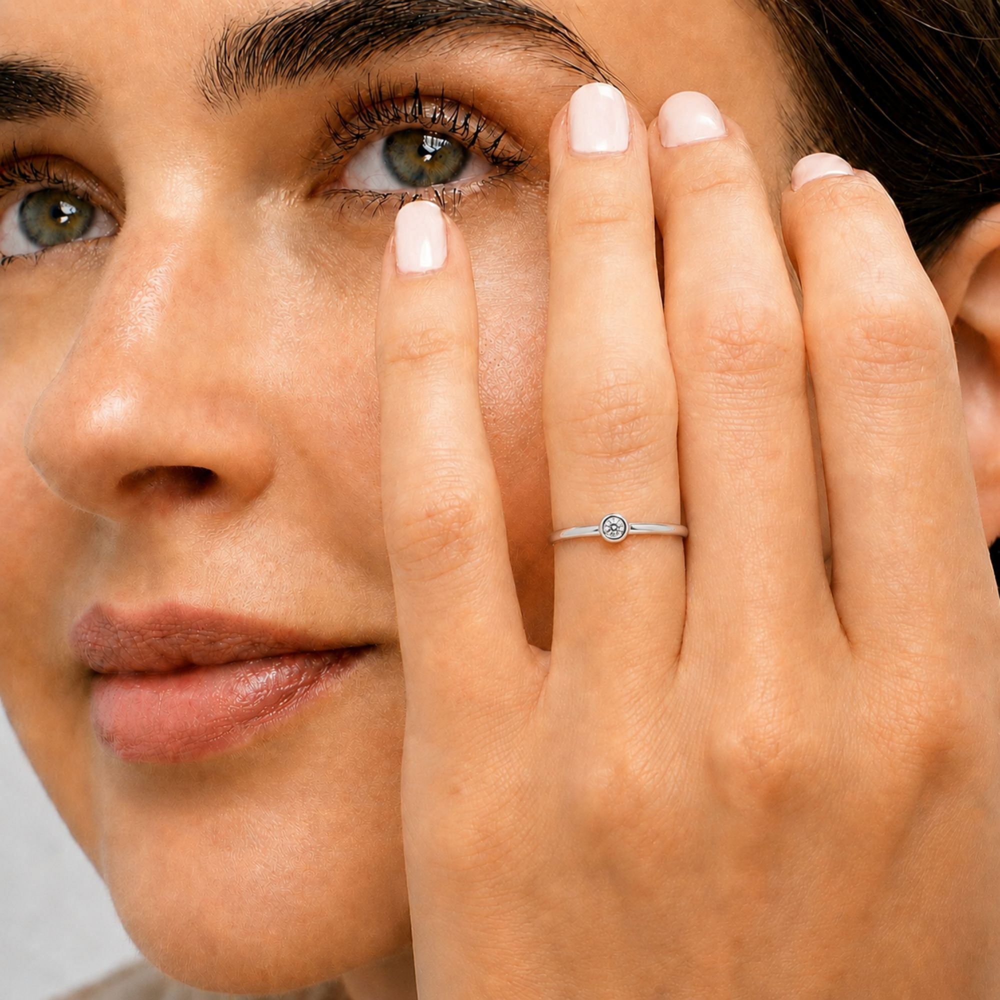 Size 6 Sterling Silver Minimalist Solitaire Ring