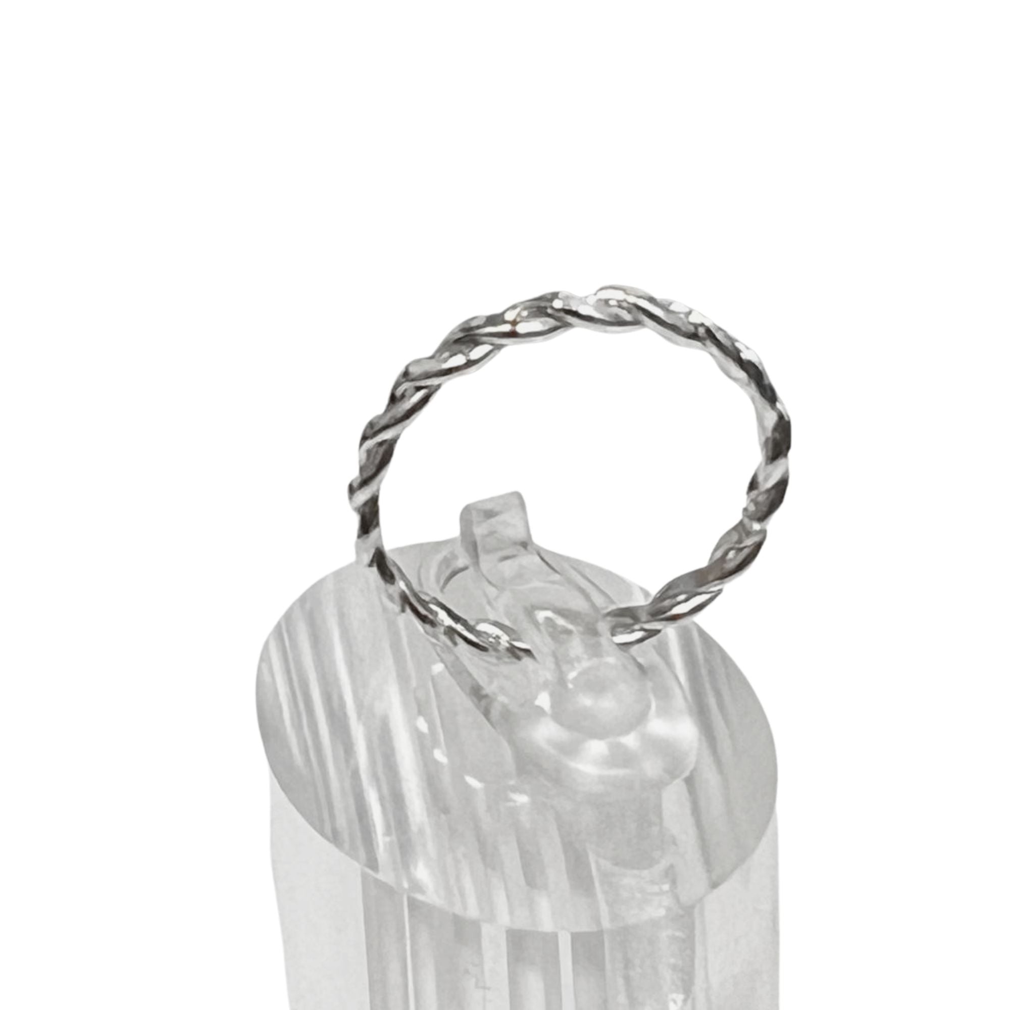 Twisted Silver Tone Stackable Ring – US Size 7 Rings main product image