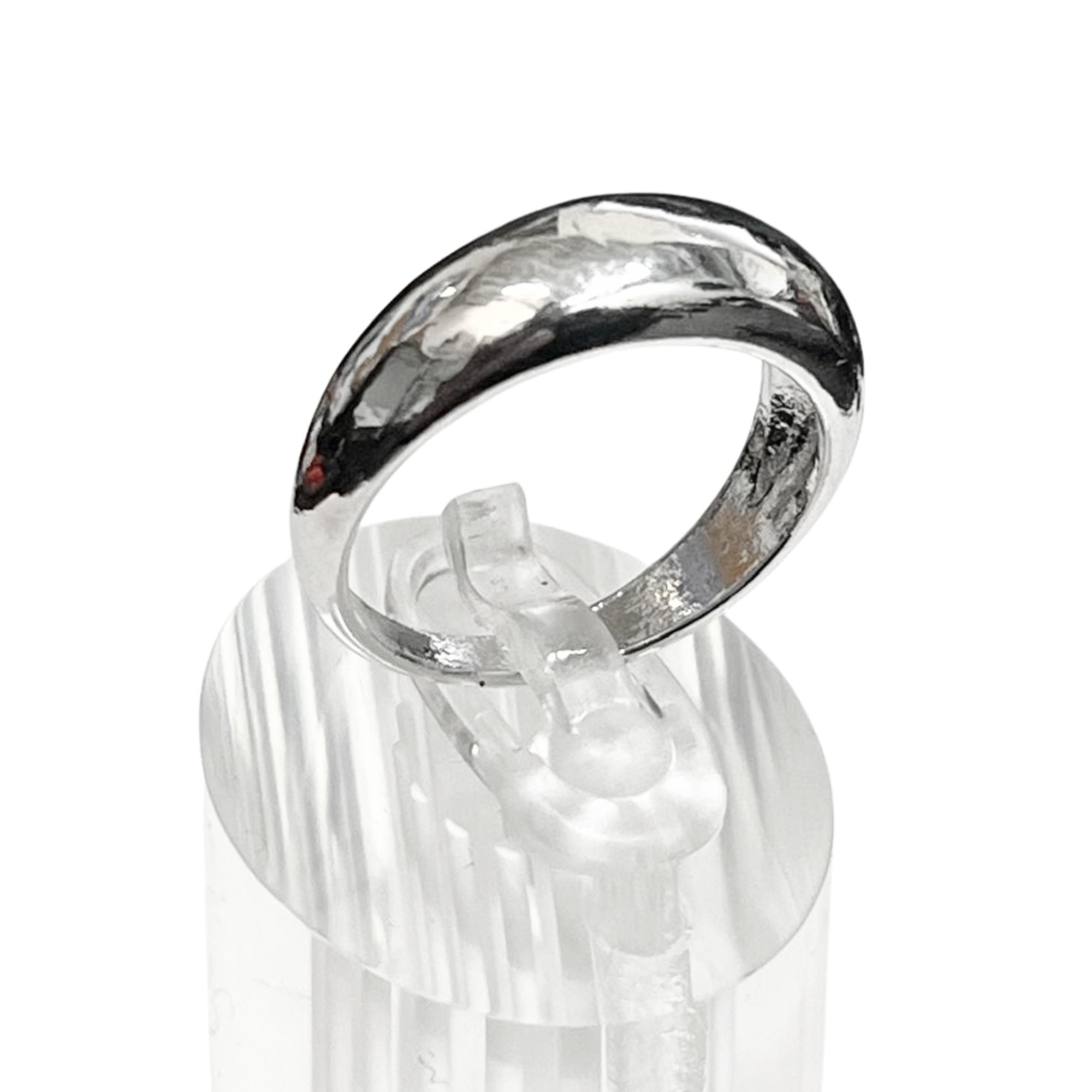 Polished Silver Tone Dome Ring – US Size 11 Rings size and feature image