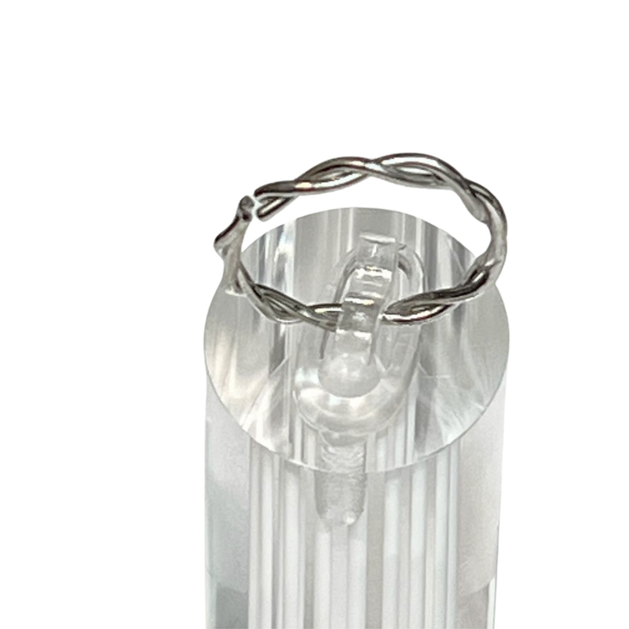 Twisted Silver Tone Band Ring – US Size 11 Rings main product image