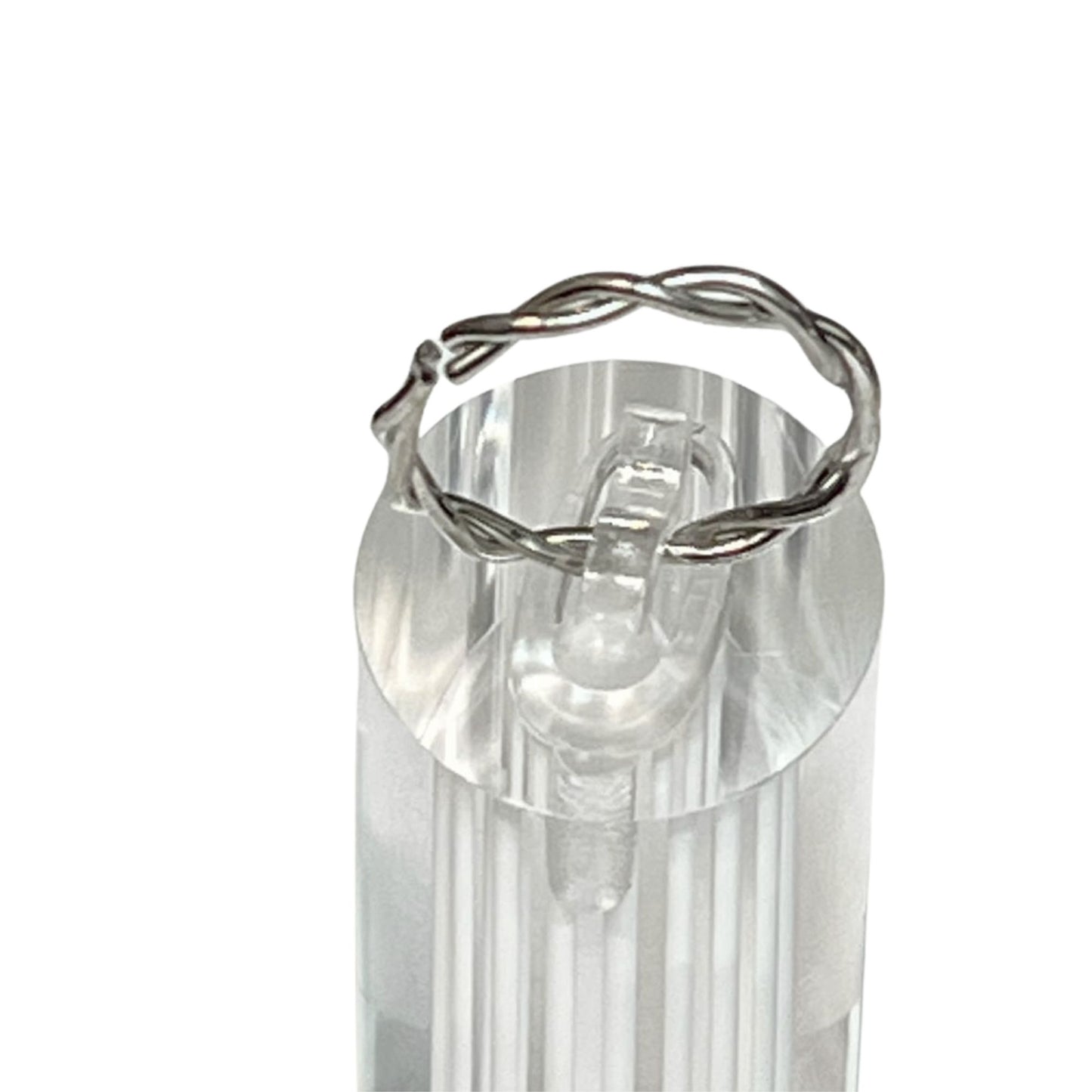 Twisted Silver Tone Band Ring – US Size 11 Rings main product image