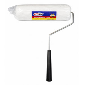 9" Paint Roller Frame & Cover Set 3/8" Nap Smooth Finish Kit