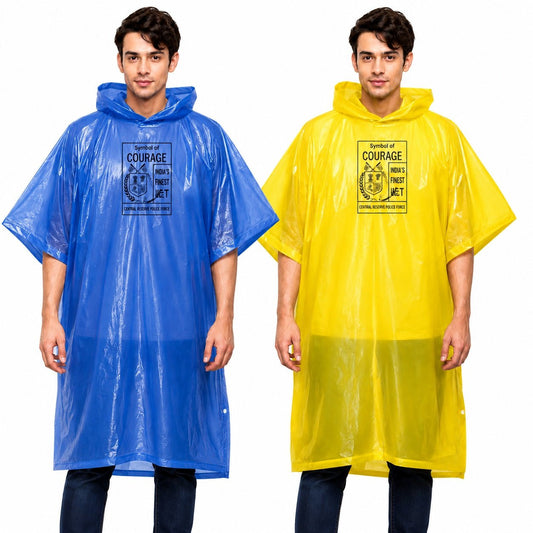 52" x 80" Lightweight Adult Rain Poncho Waterproof Reusable
