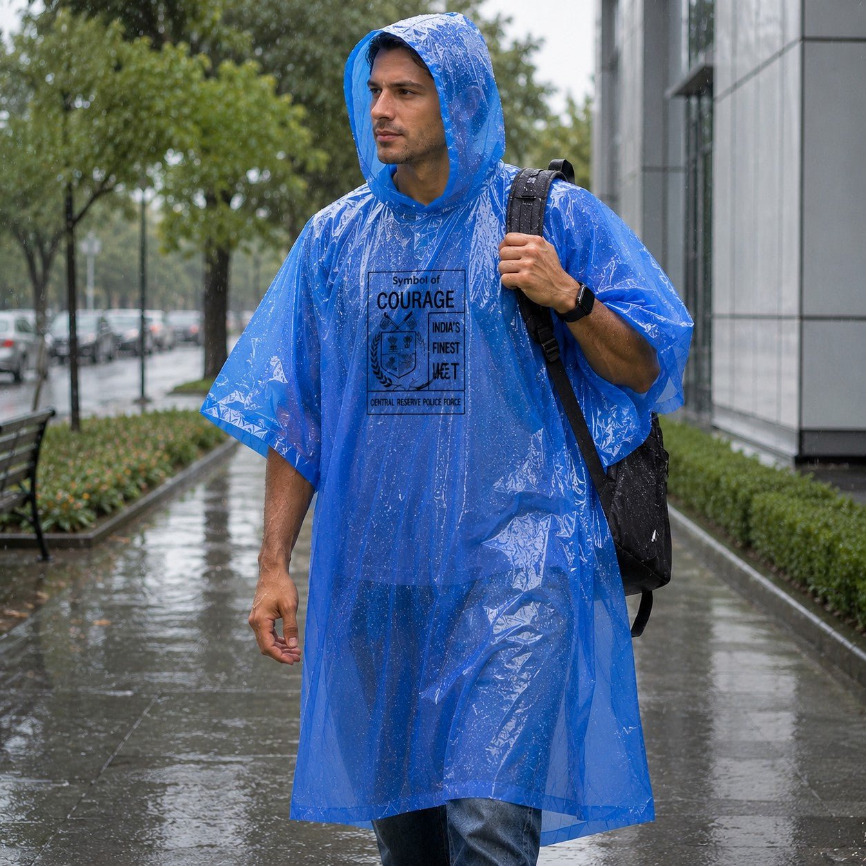 Packaged adult rain poncho compact waterproof travel poncho