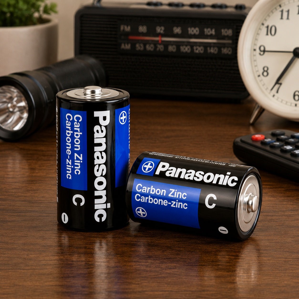 2 pack C batteries for household and emergency devices