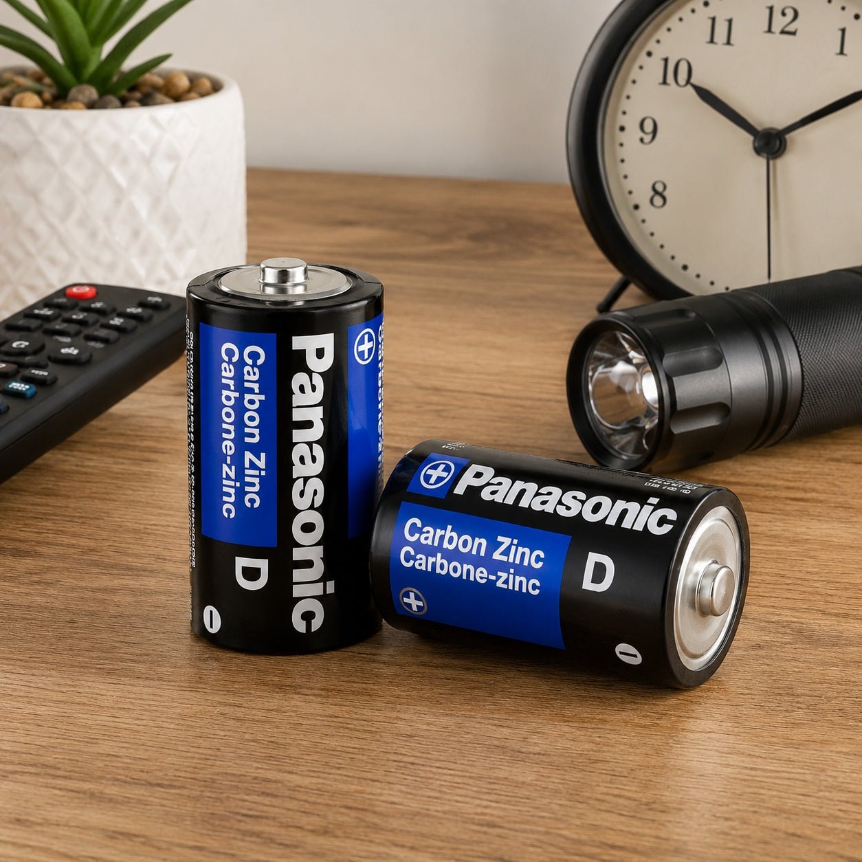 2 pack D batteries for radios clocks and emergency use