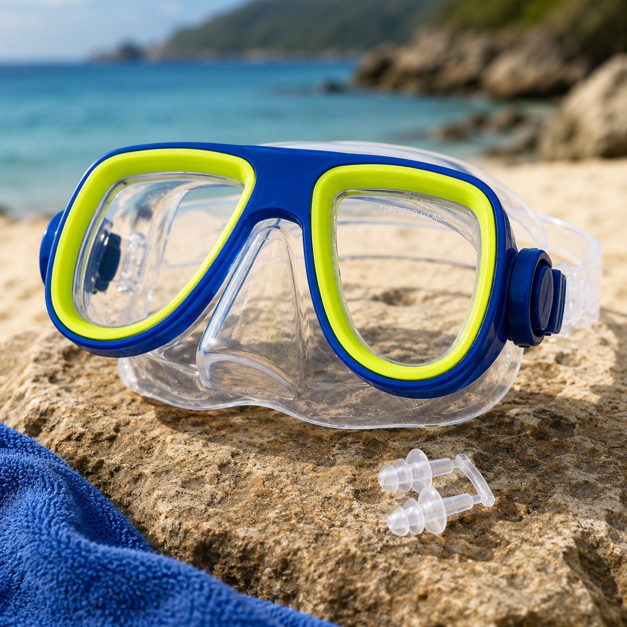 Intermediate Snorkeling Mask Anti-Fog Lens Leak-Proof with Earplugs