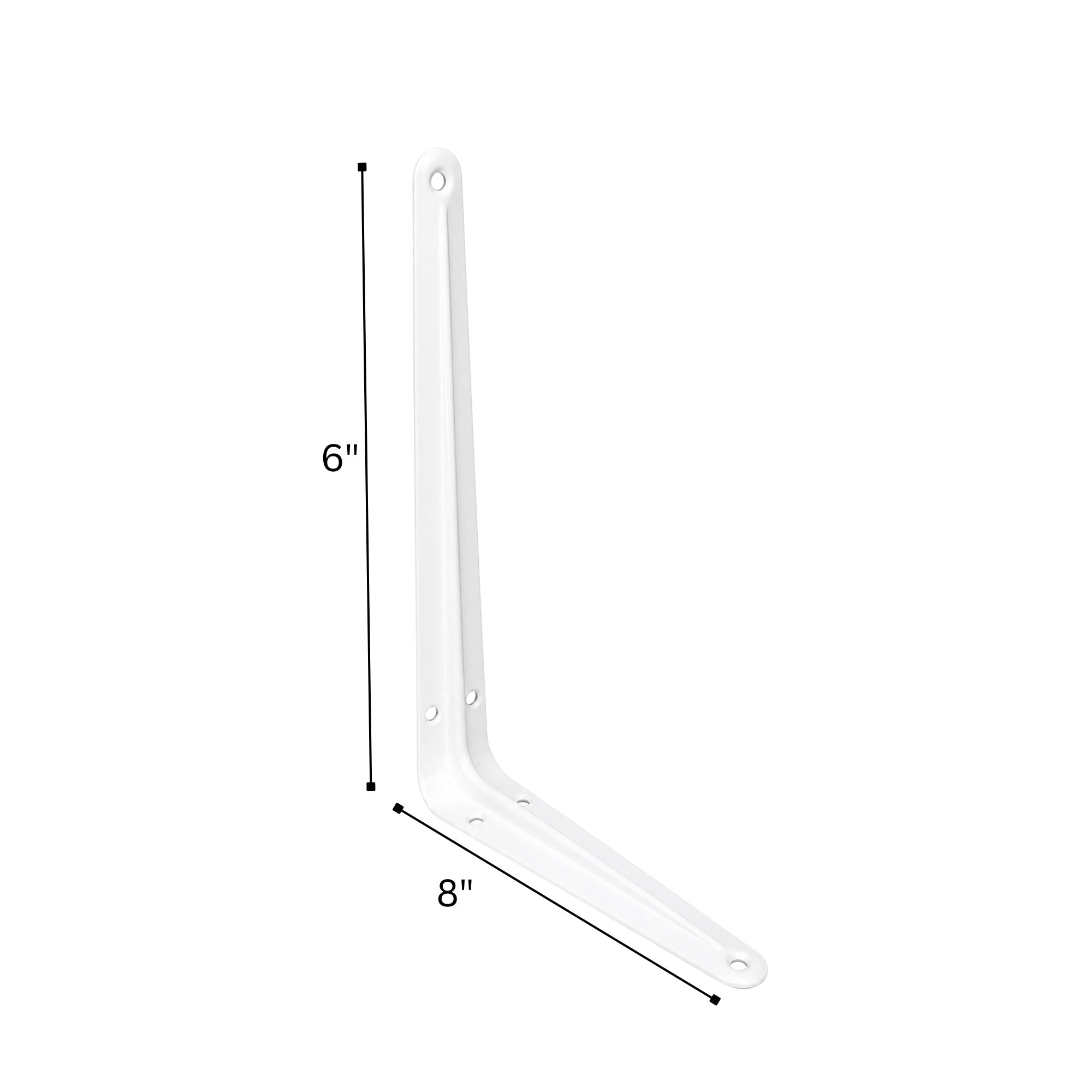 6 x 8 inch steel shelf bracket heavy duty wall mount support