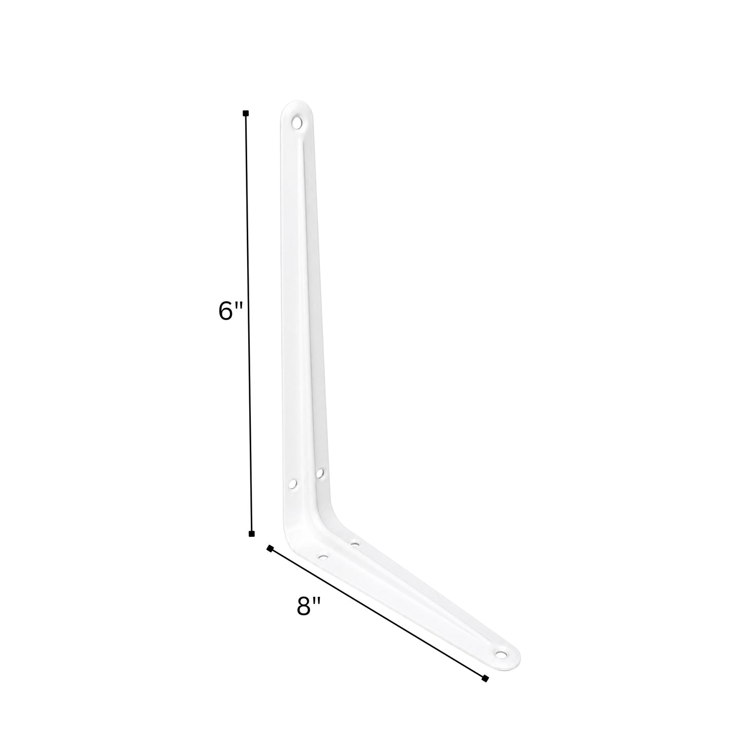 6 x 8 inch steel shelf bracket heavy duty wall mount support