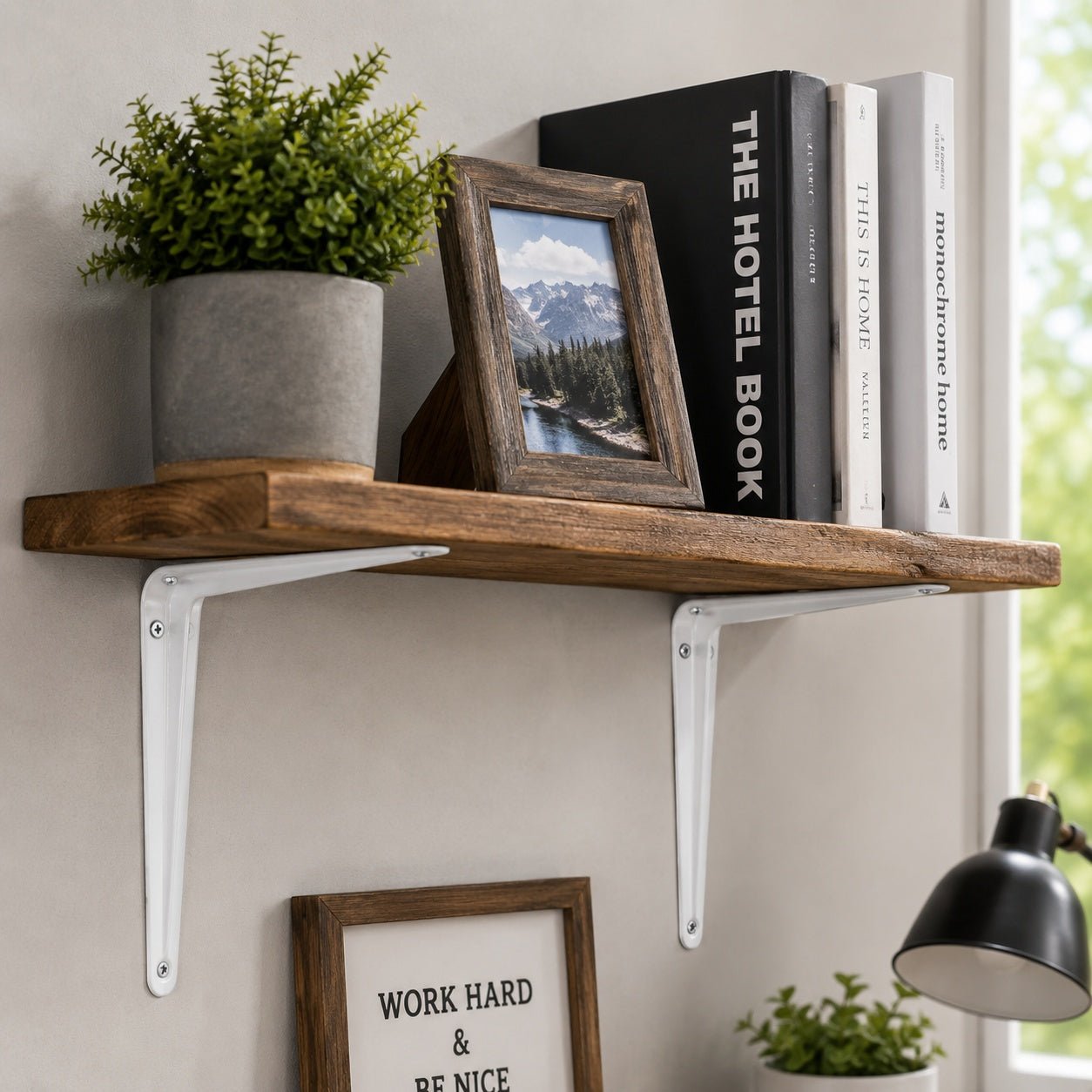 6" x 8" Heavy Duty Steel Shelf Bracket L Shape Wall Mount