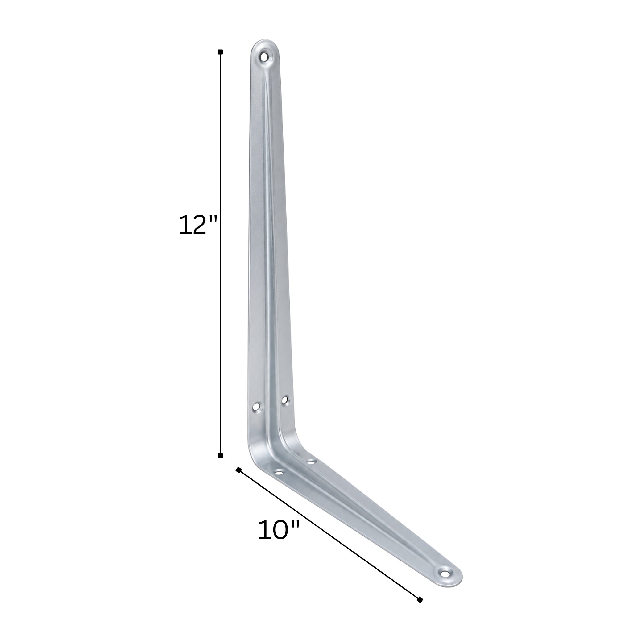 10 x 12 inch heavy duty steel shelf bracket wall mount support