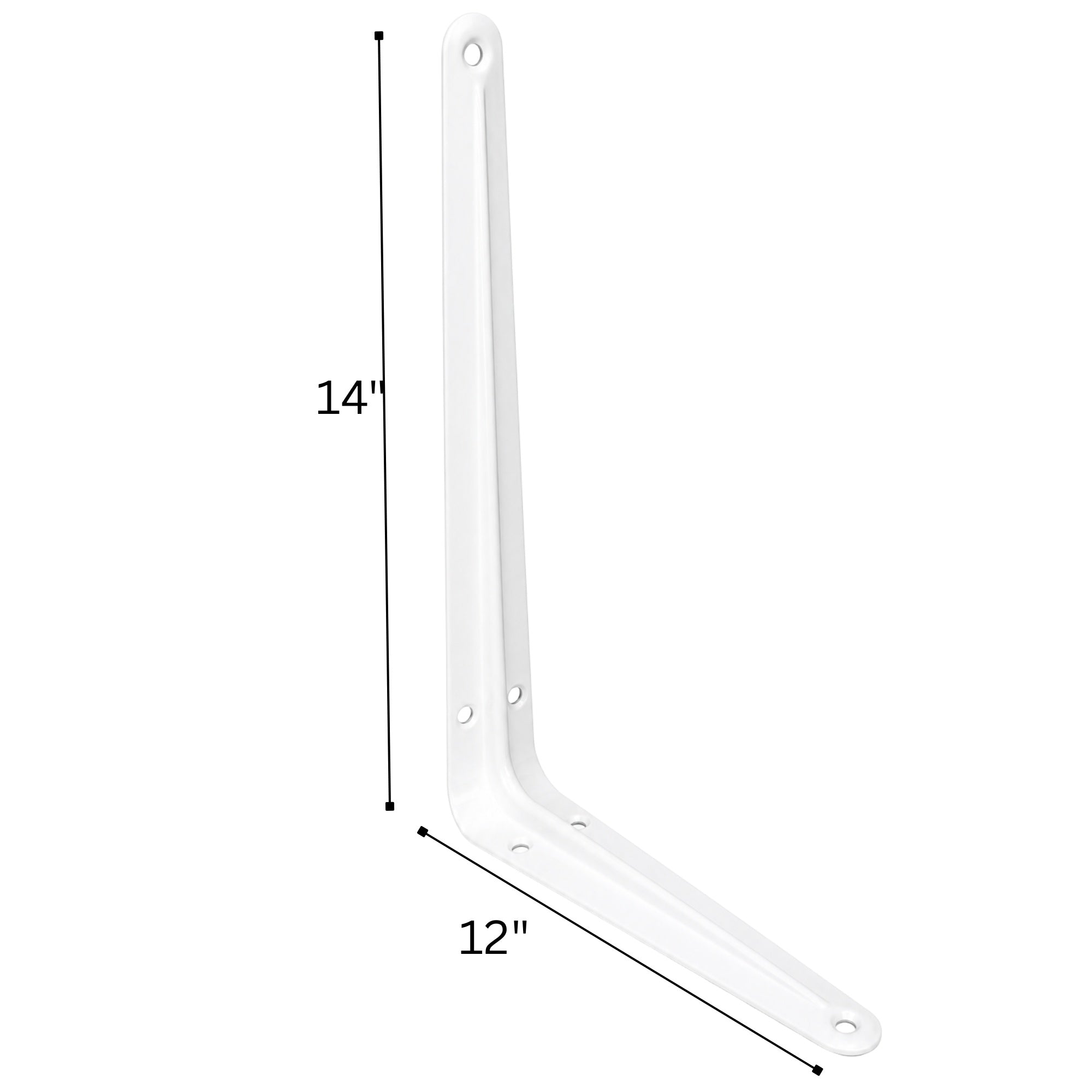 12 x 14 inch heavy duty steel shelf bracket wall mount support