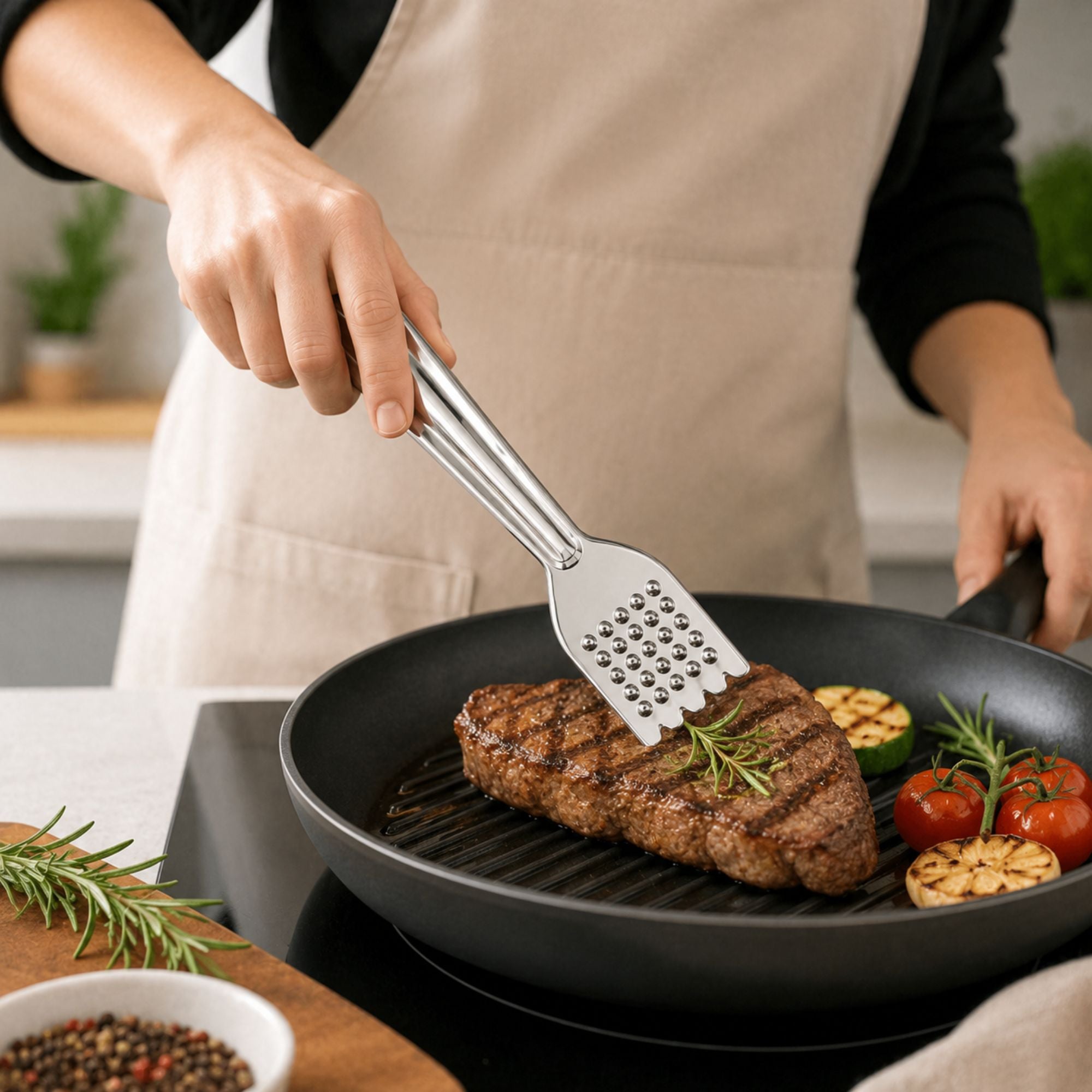 Kitchen Stainless Steel Cooking Tong Food Serving Tool