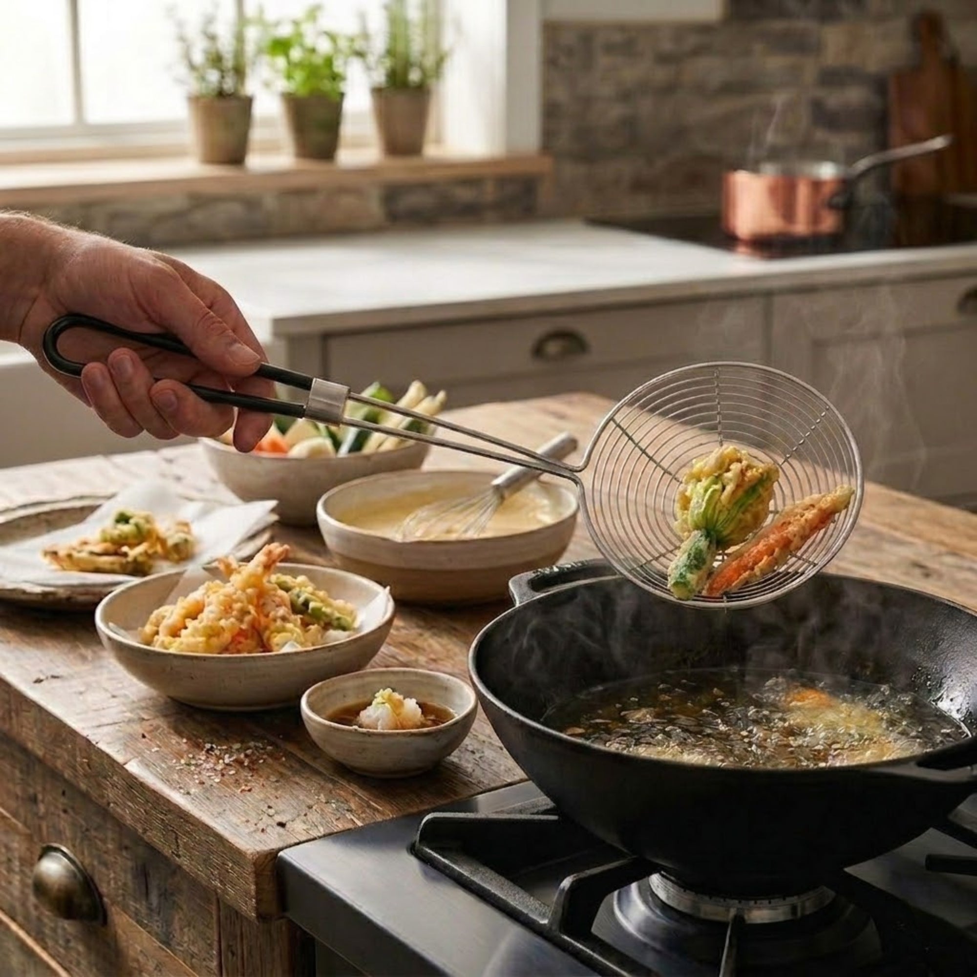 Stainless Steel Mesh Spider Skimmer for Frying Foods